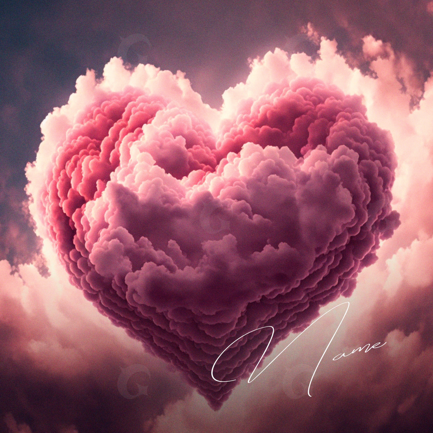 Heart shaped cloudscape