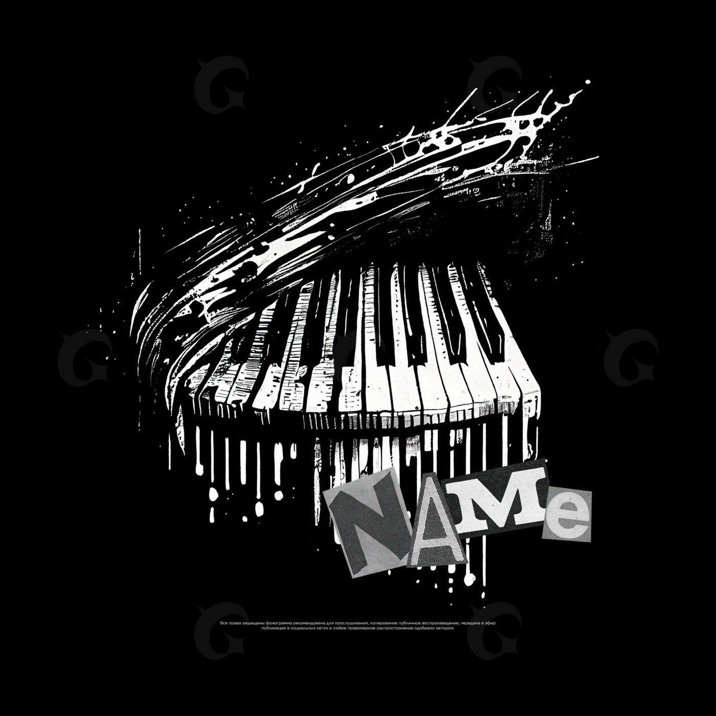 Dripping piano keys