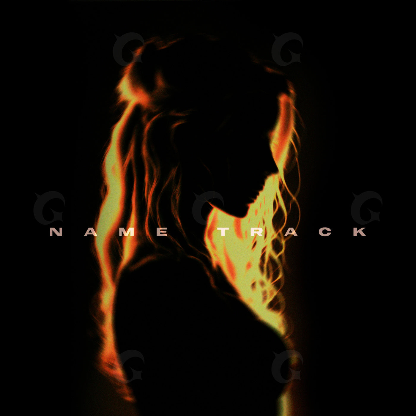 Silhouette with hair