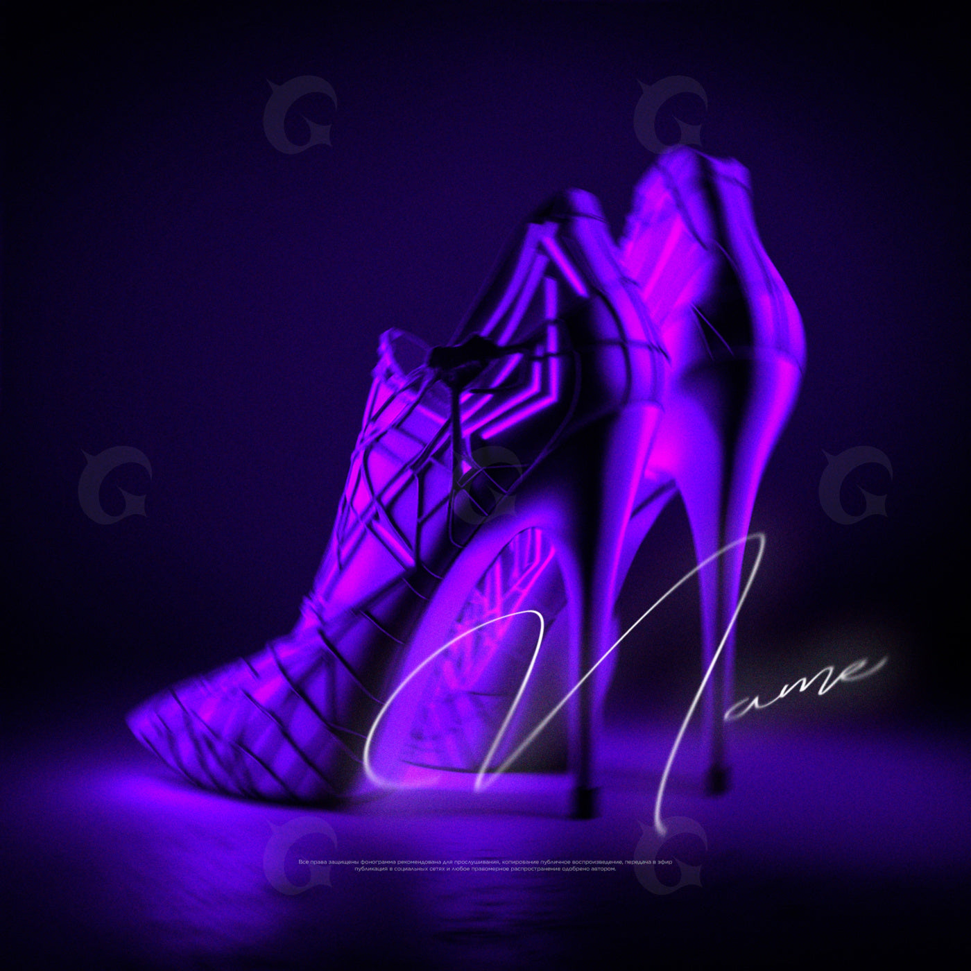Neon stiletto shadow