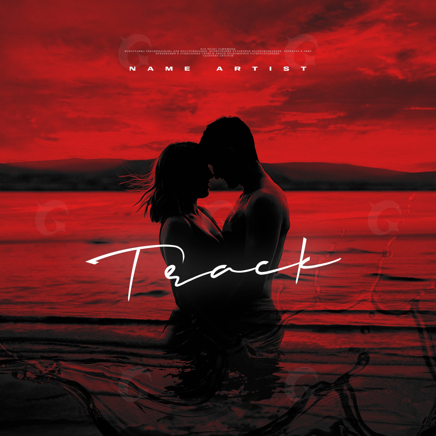 Midnight shore embrace