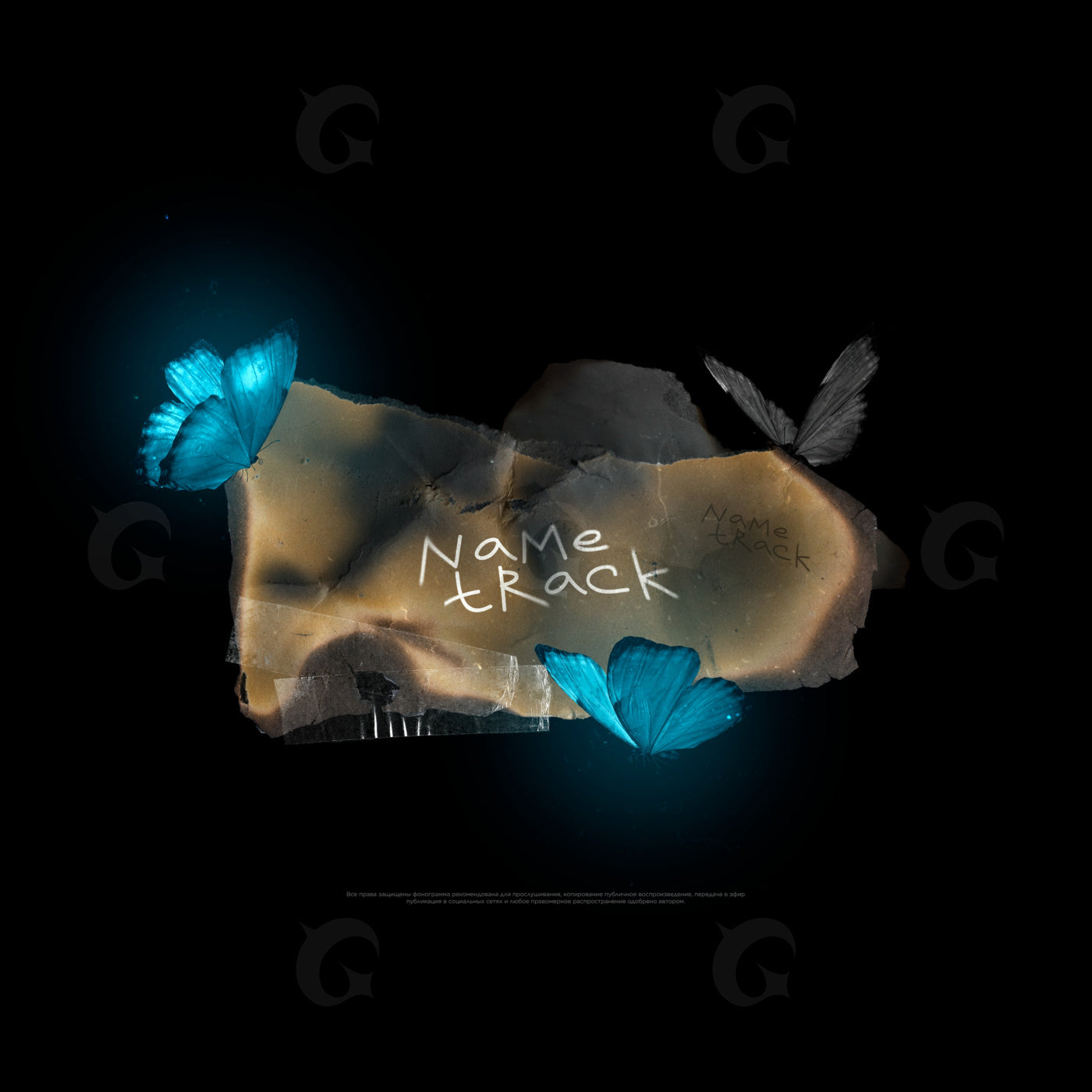 Torn note butterflies