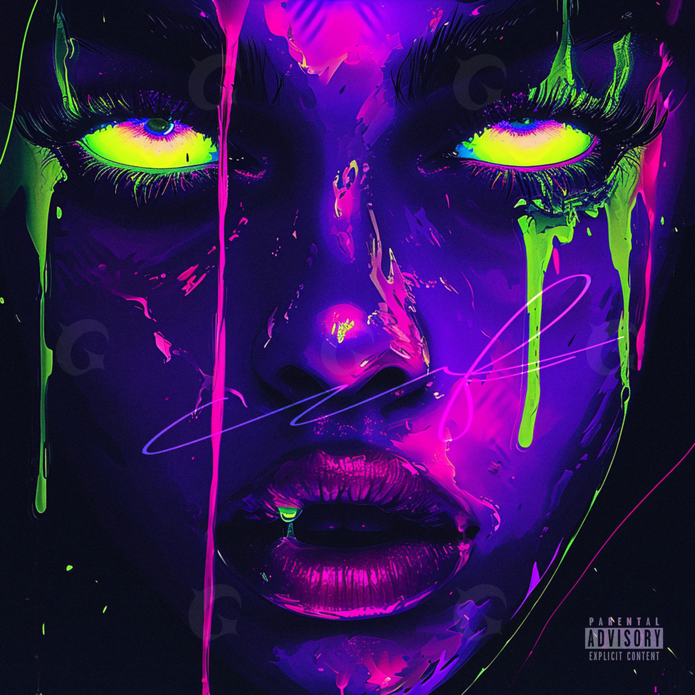 Neon tears drip