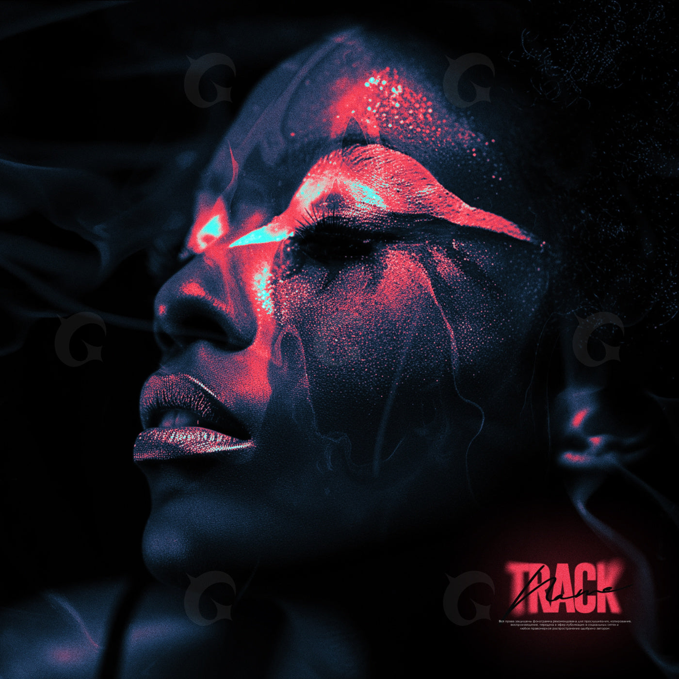Neon painted face