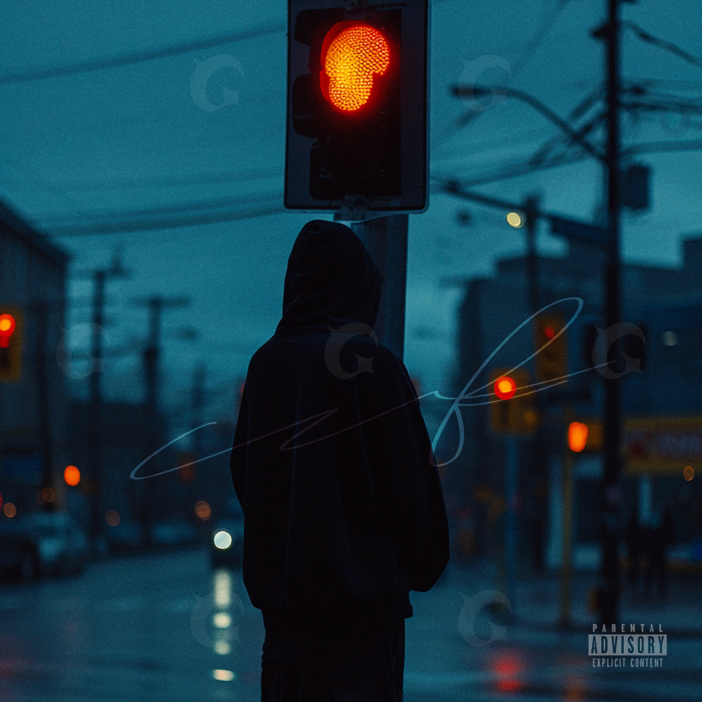 Alone beneath redlight