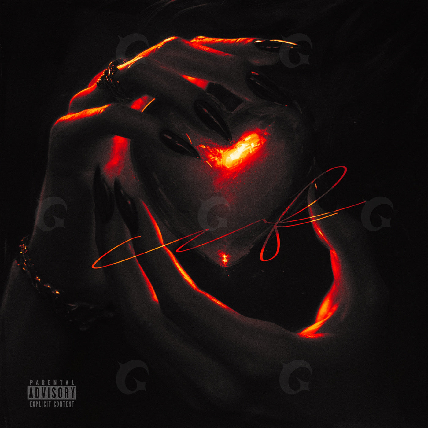Cradled heart flame