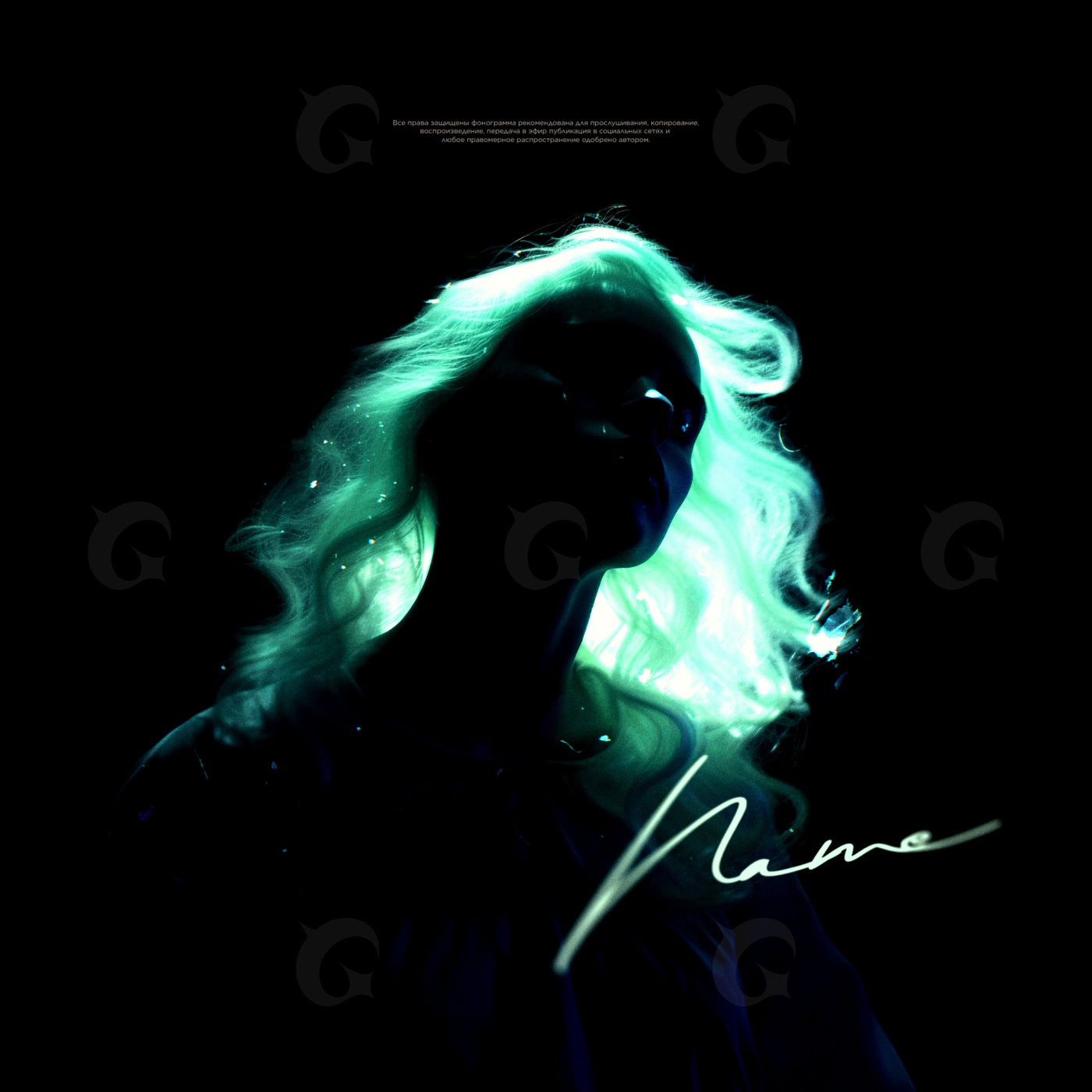 Ethereal neon silhouette