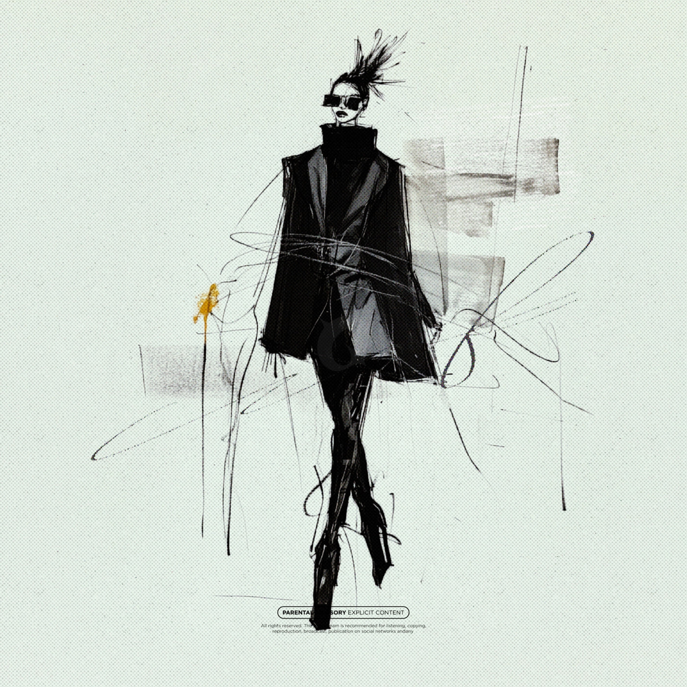 Minimalist runway stranger