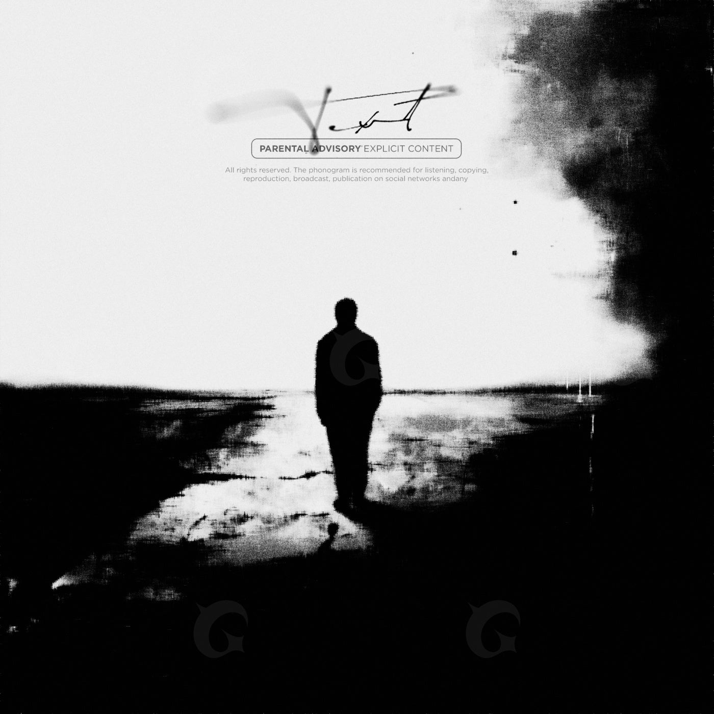 Silhouette walking into light