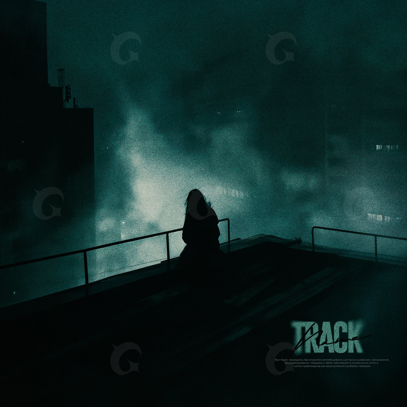 Rooftop night solitude