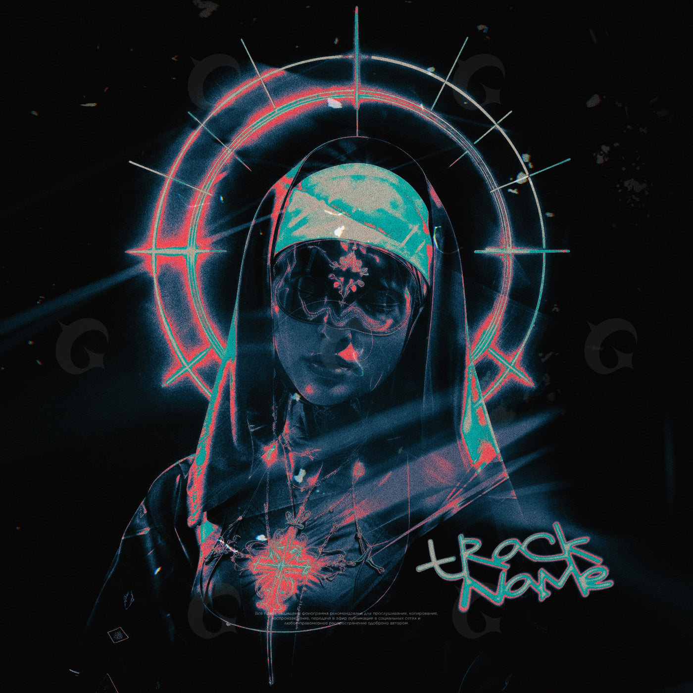 Neon haloed nun