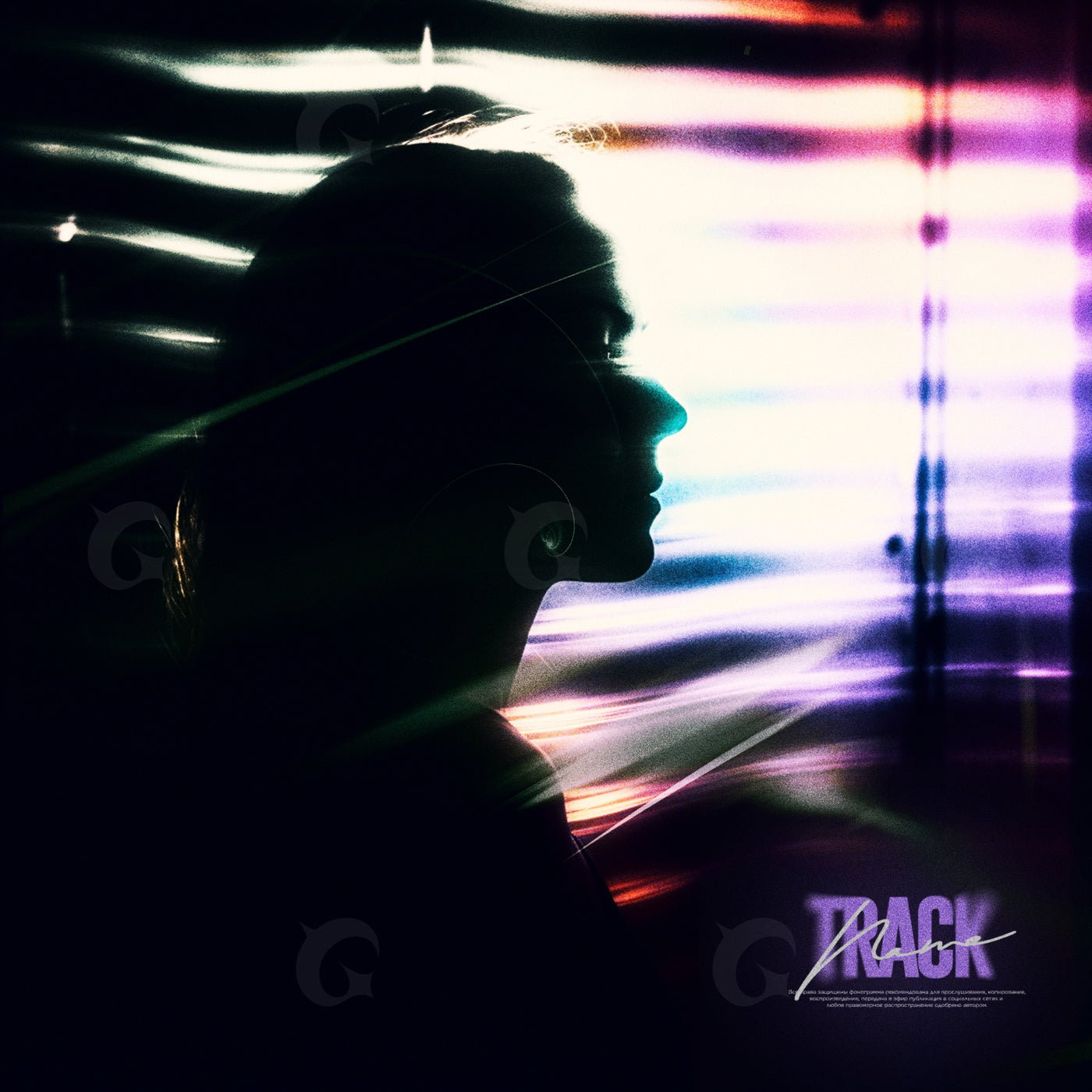 Neon silhouette echo