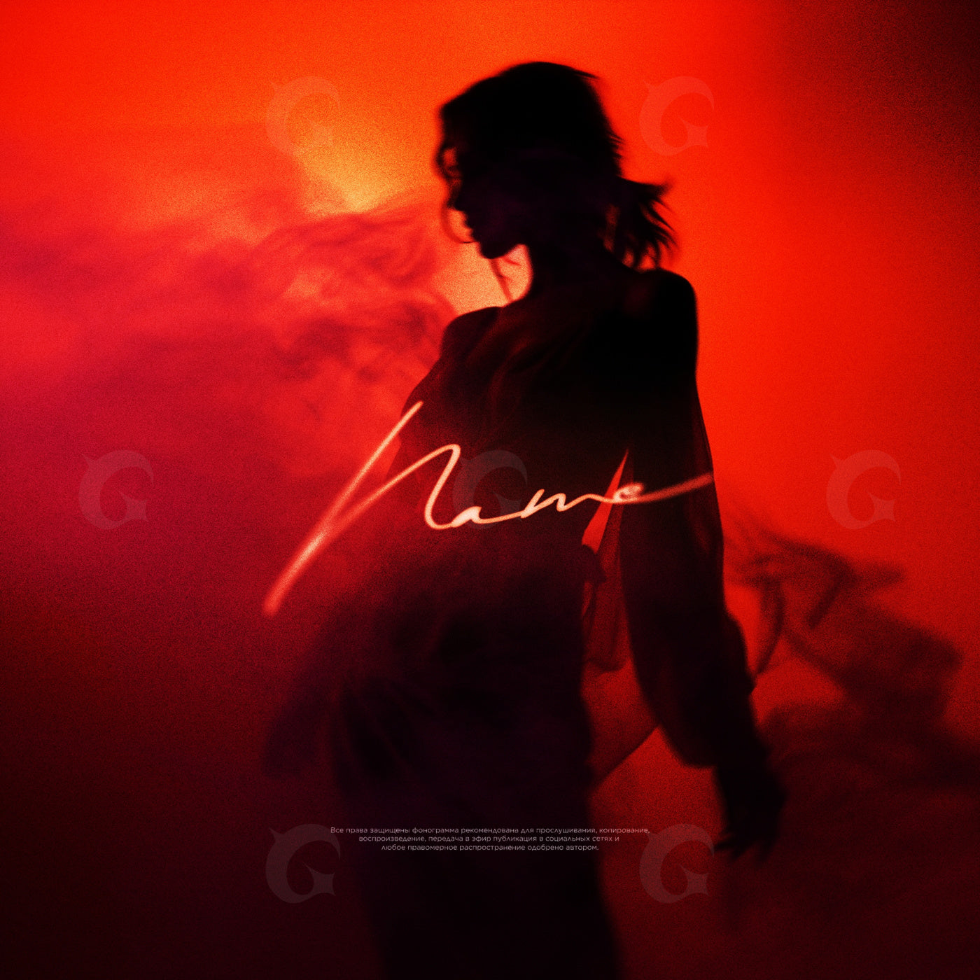 Silhouette in smoke