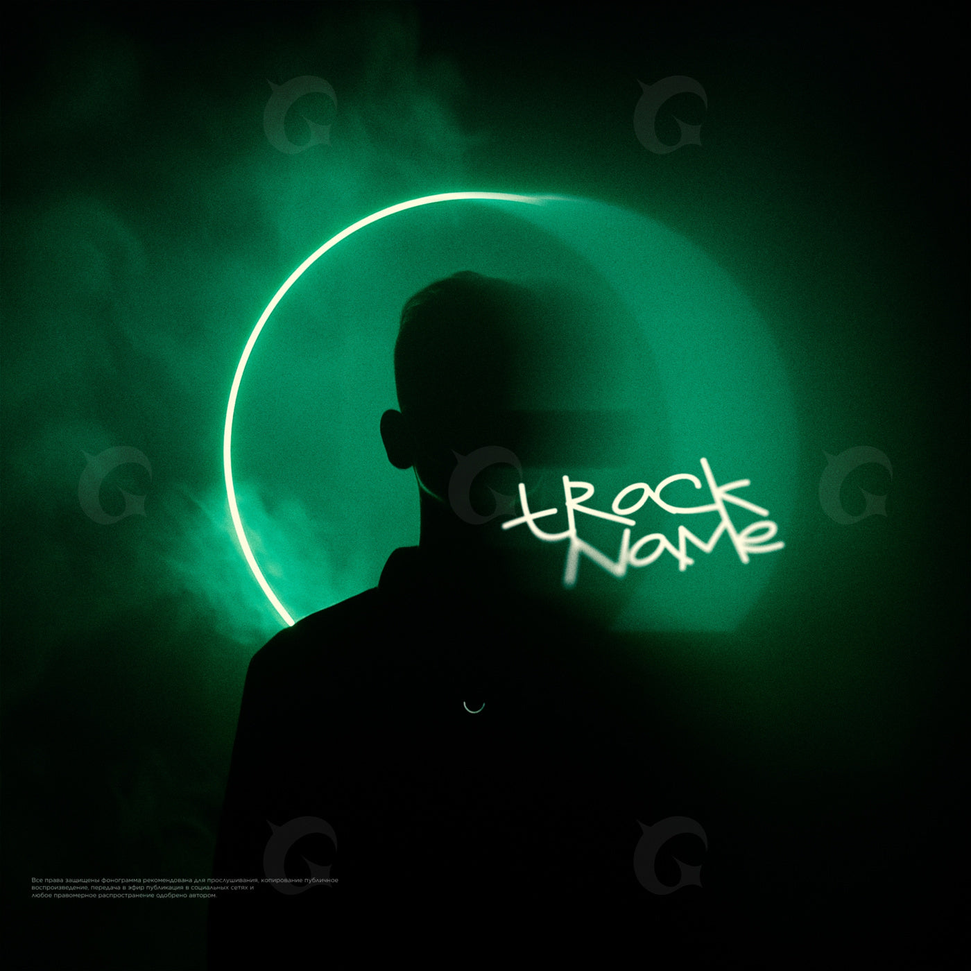 Eclipsed neon silhouette