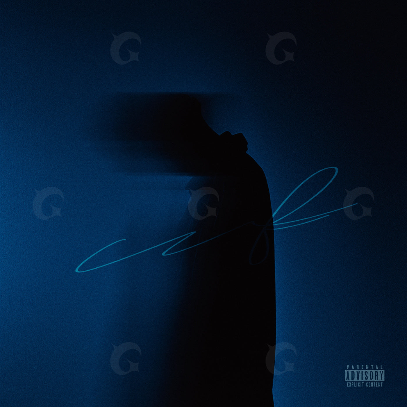 Silhouette against darkness