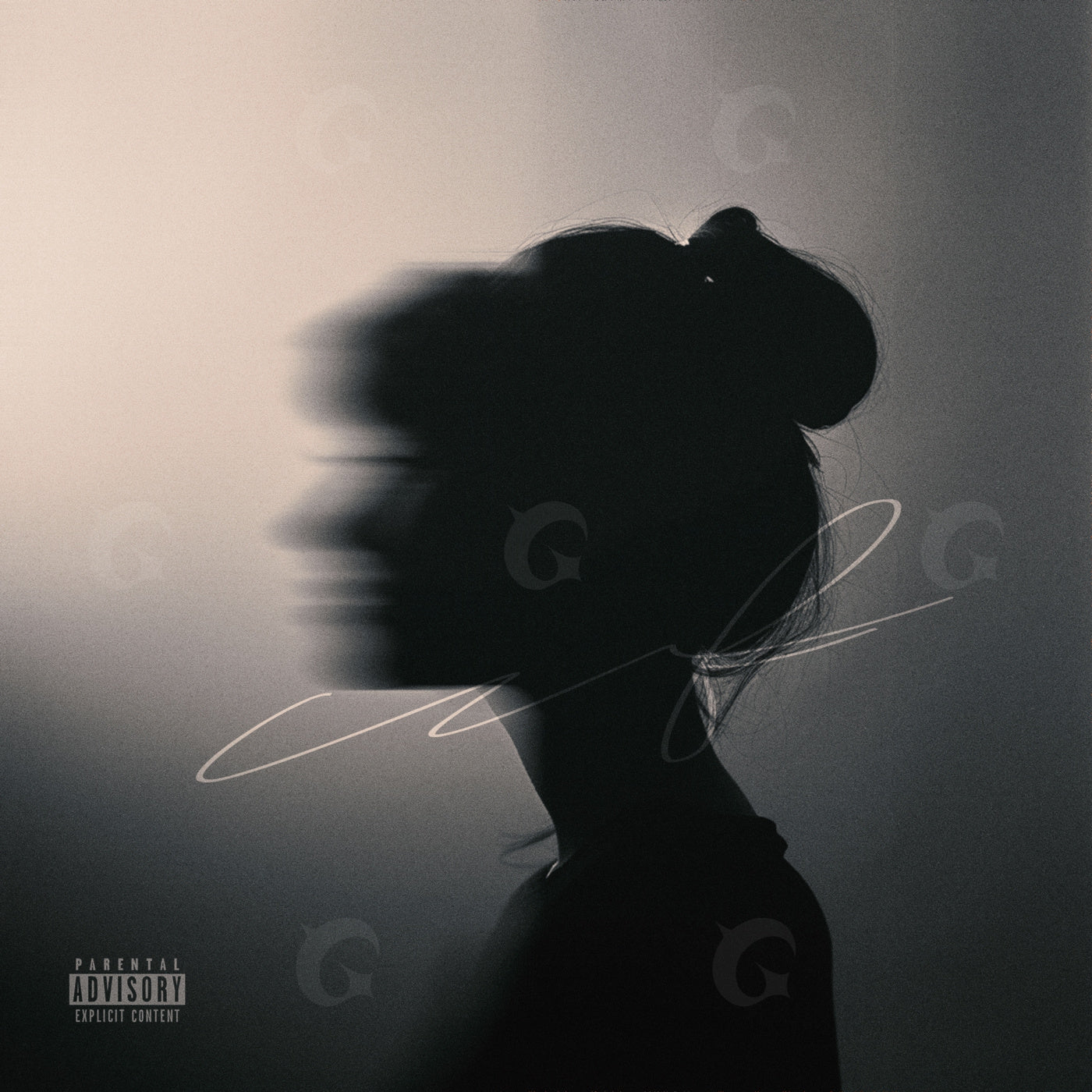 Blurred silhouette woman
