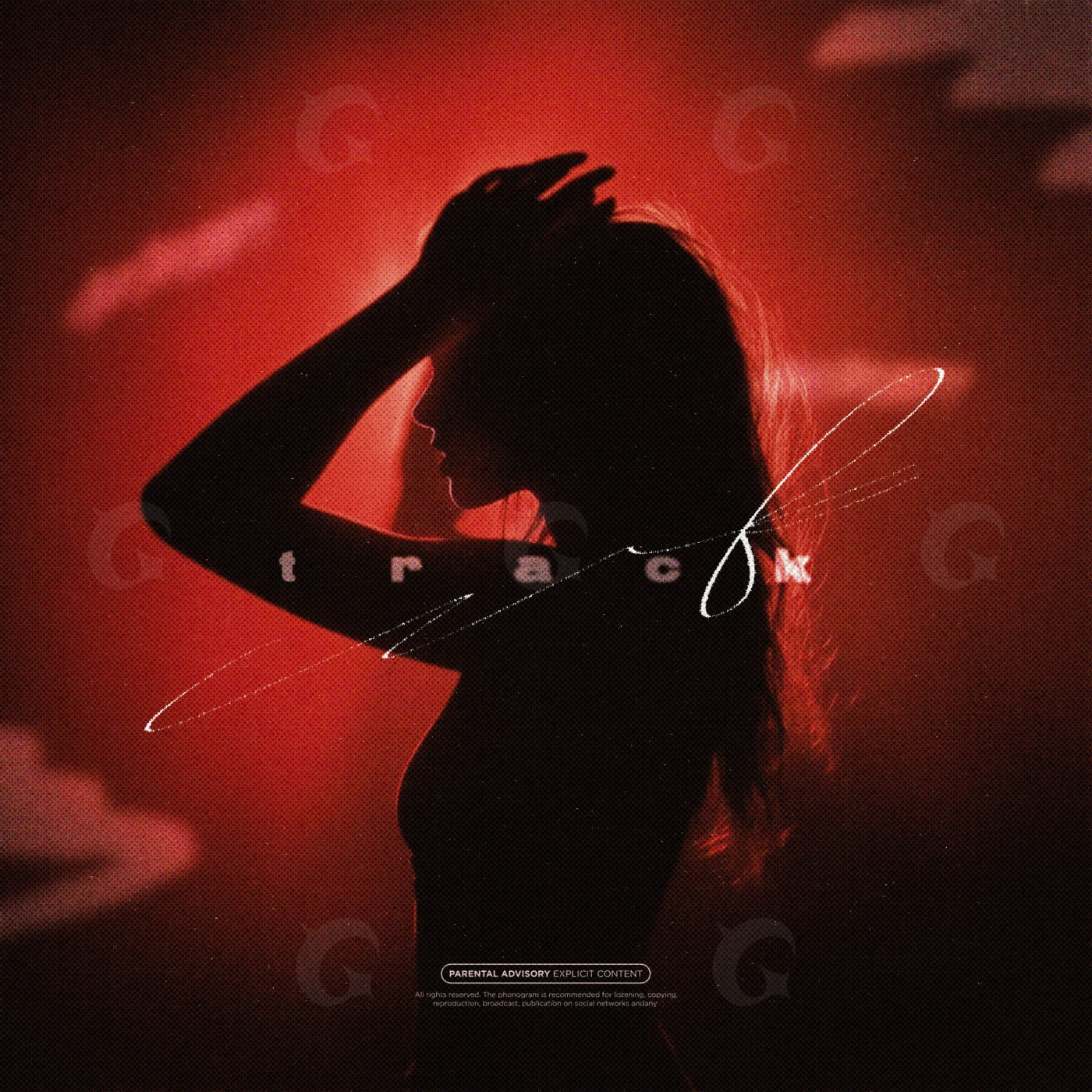 Silhouette under light