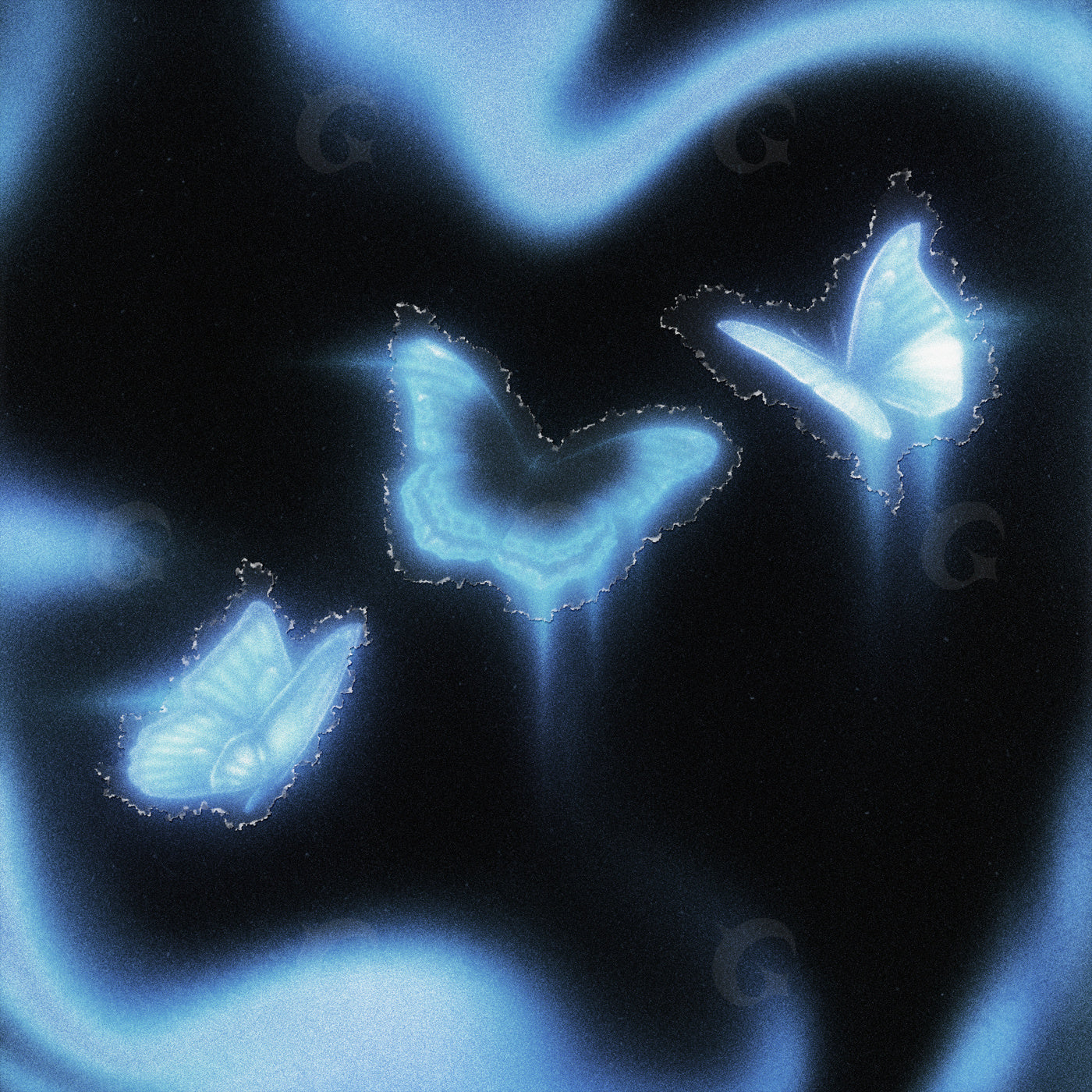 Luminous butterfly trio