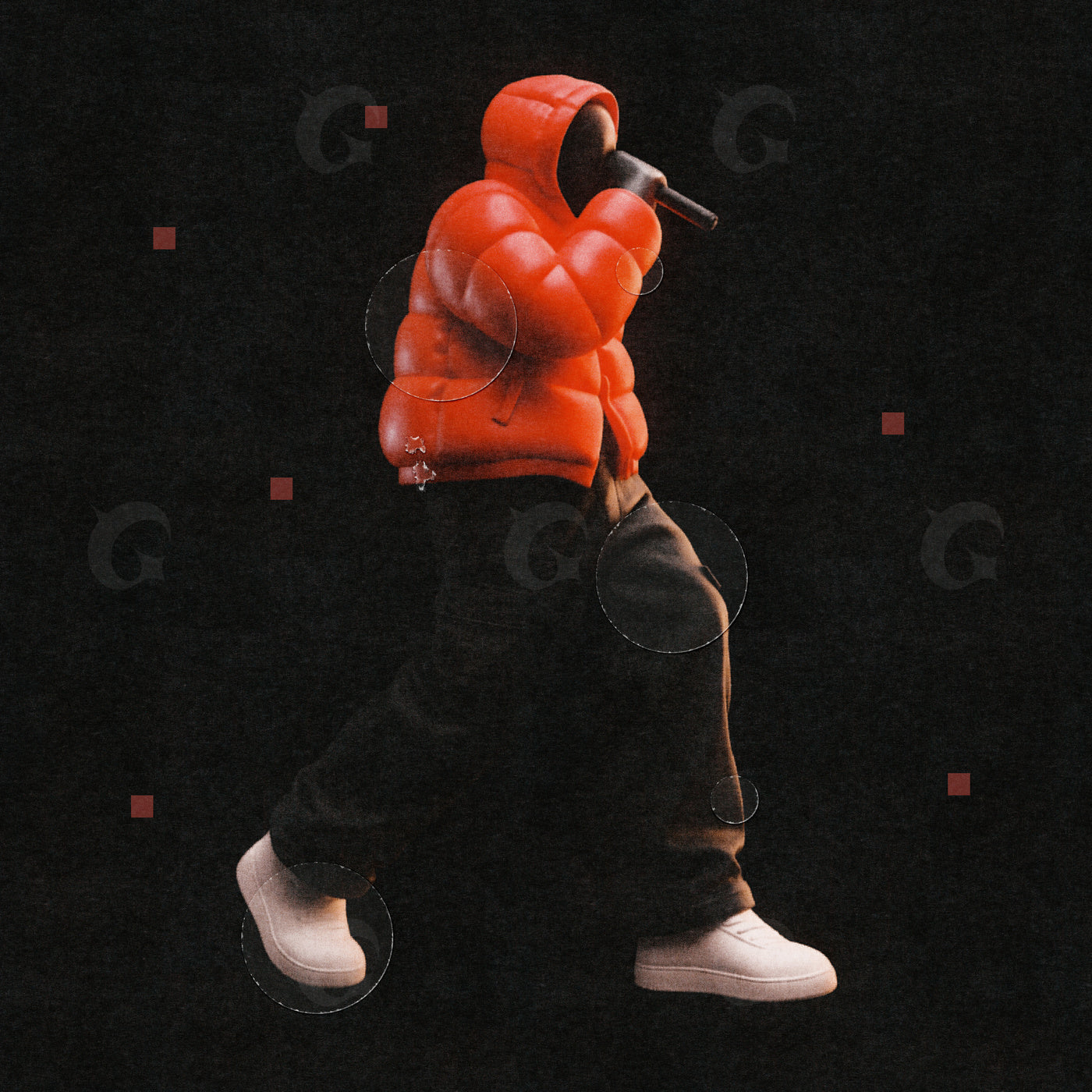 Hooded mic performer