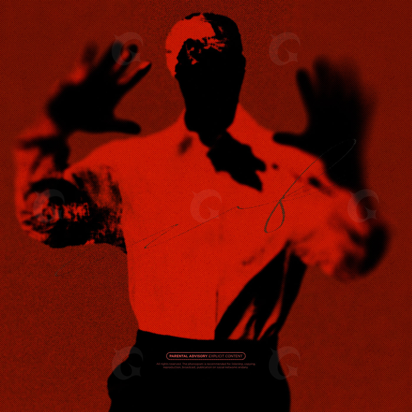 Hands raised silhouette