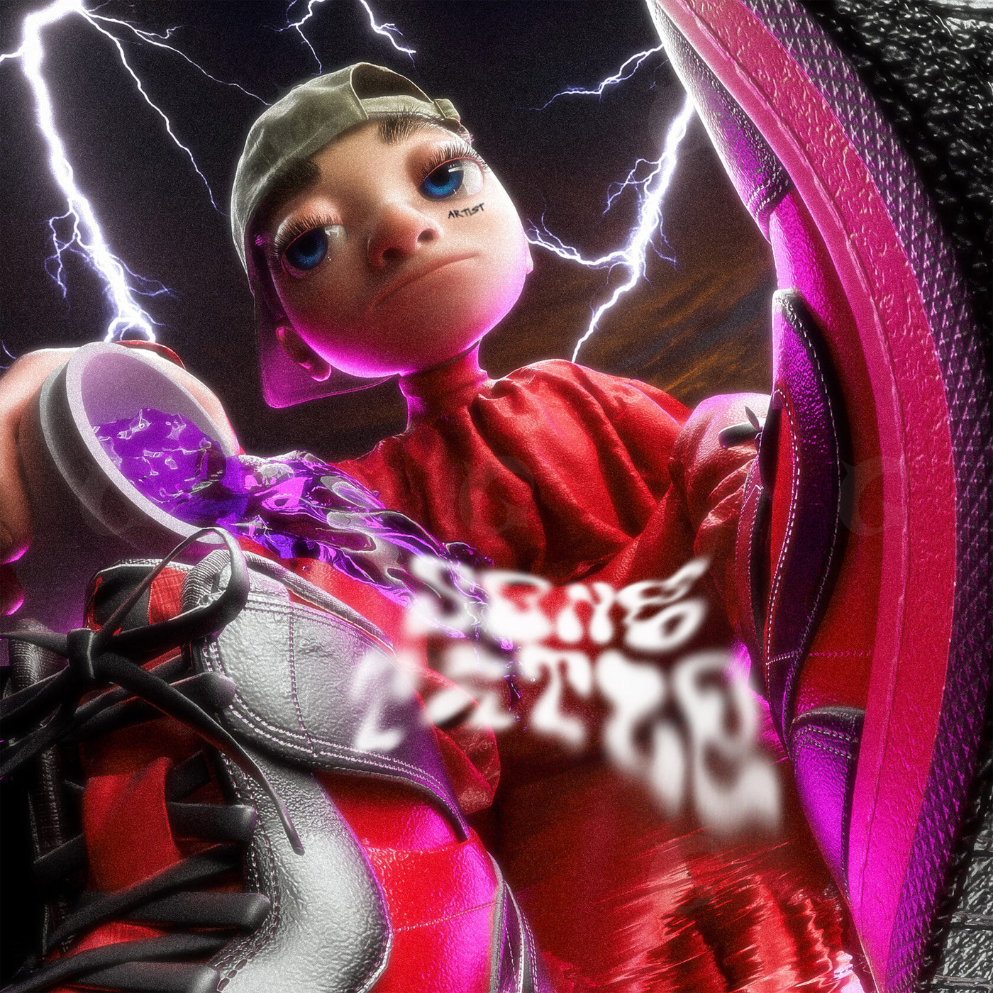 Storm dripping sneakers