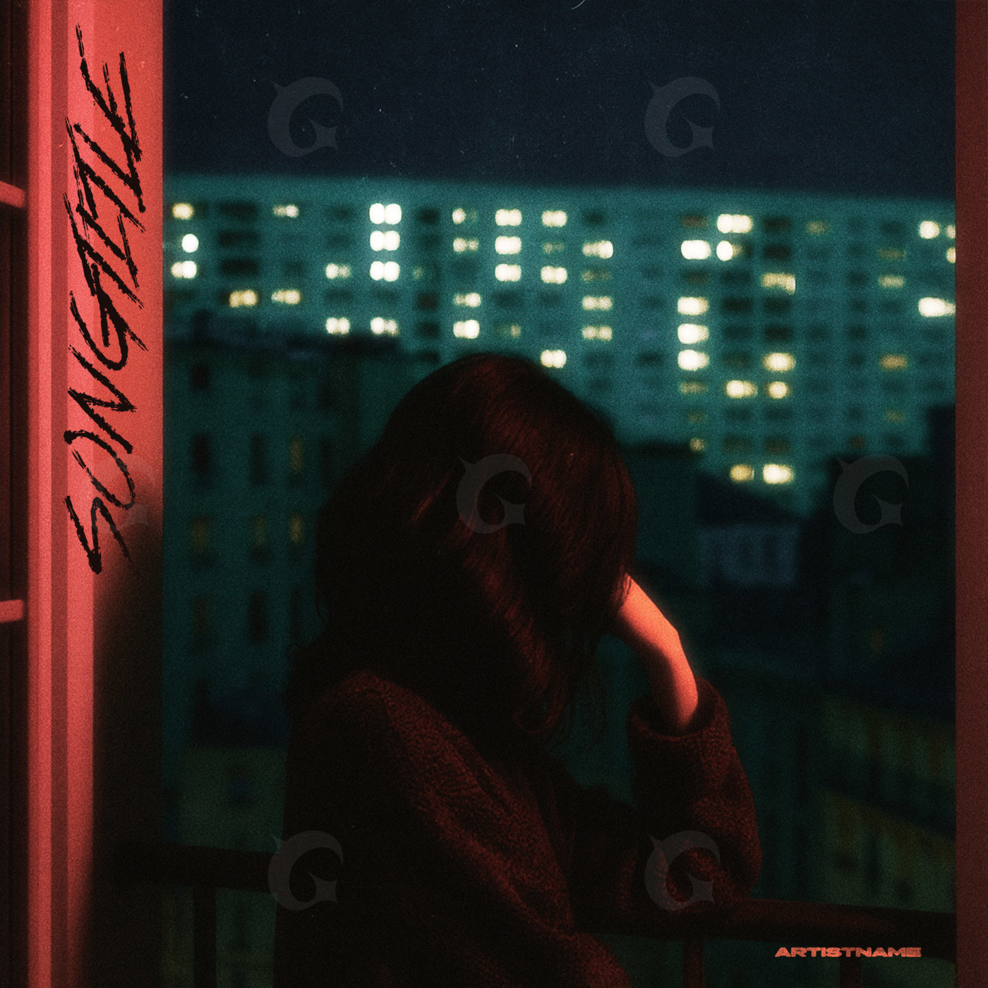 Night window solitude