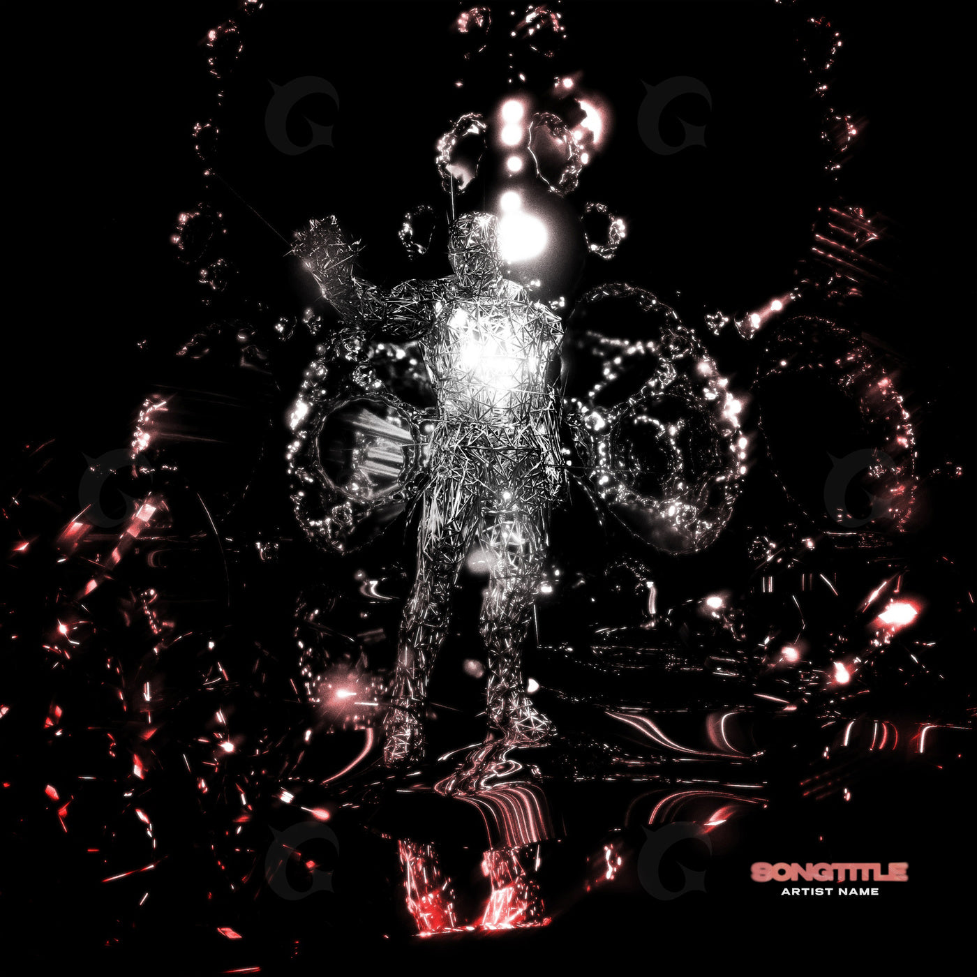 Metallic human rising