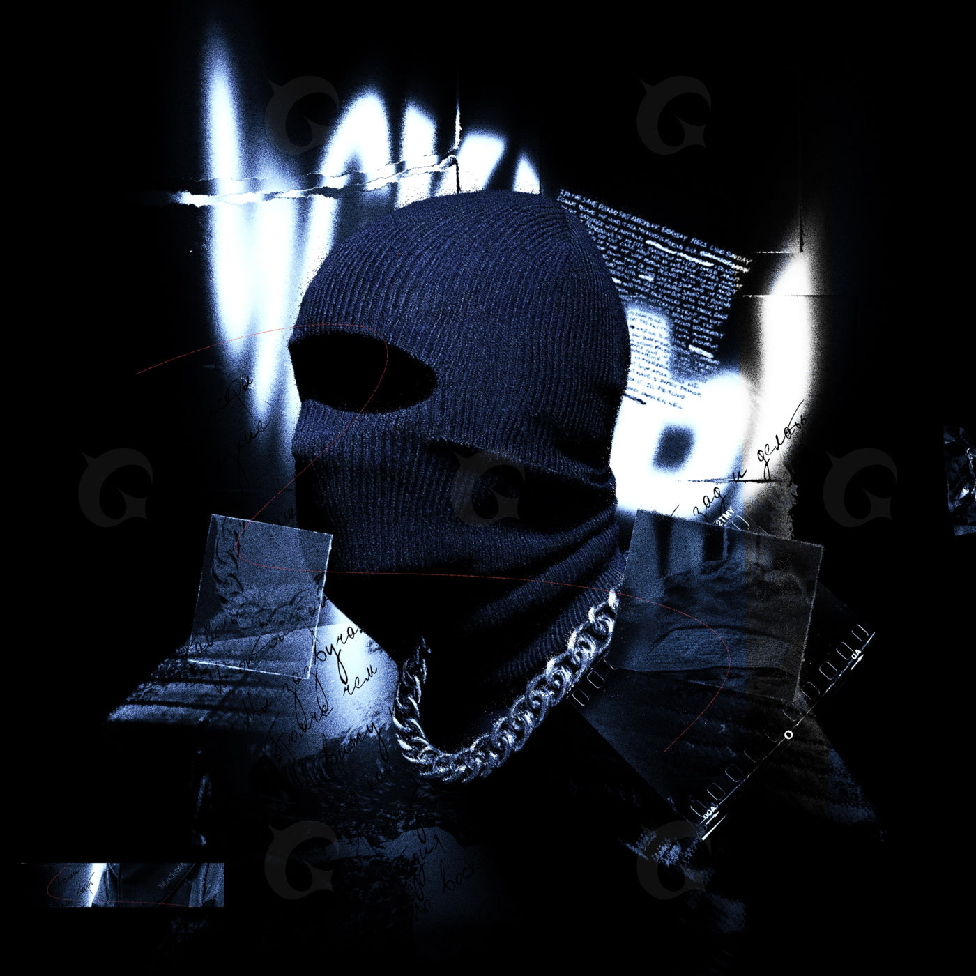 Masked with chain