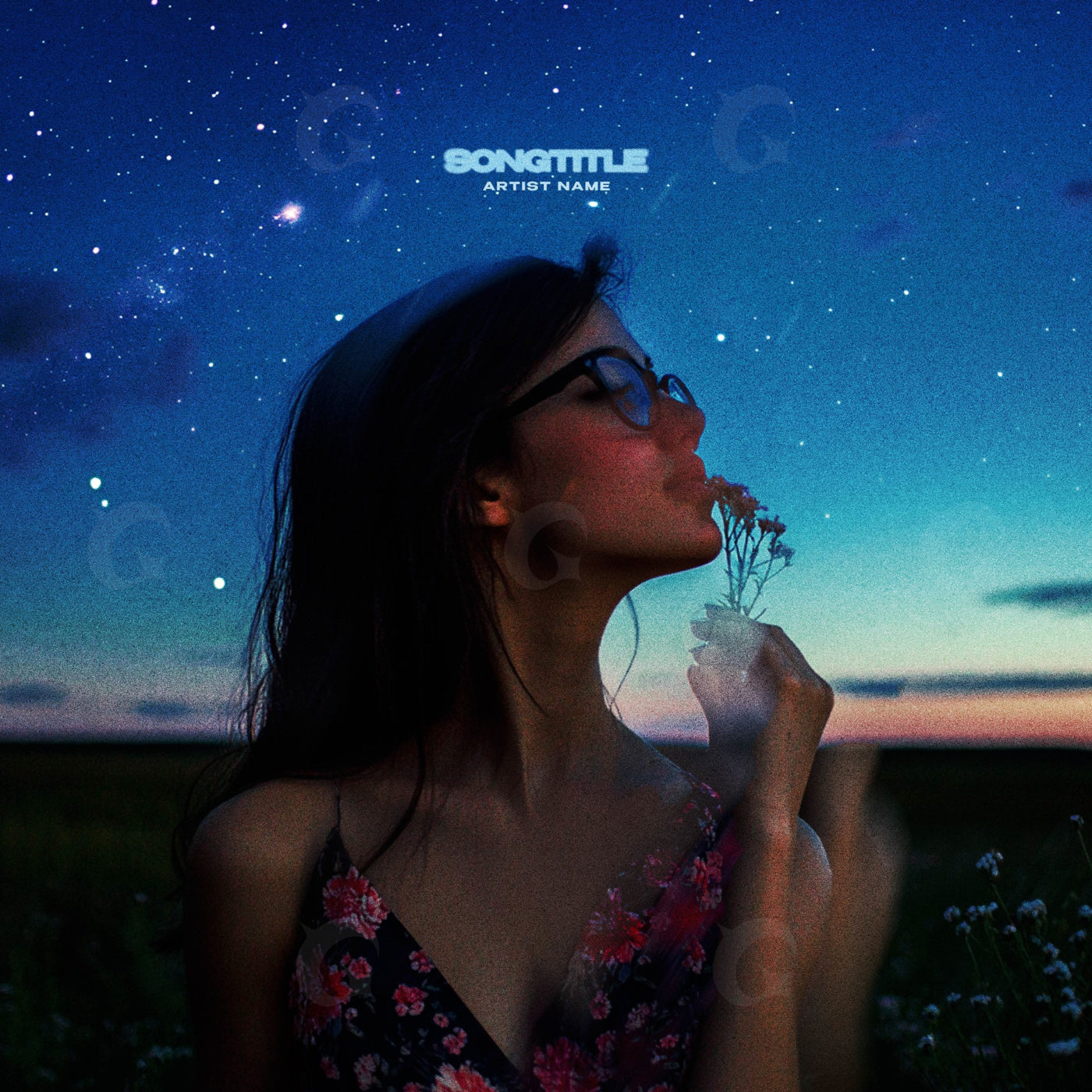Stargazer with flowers