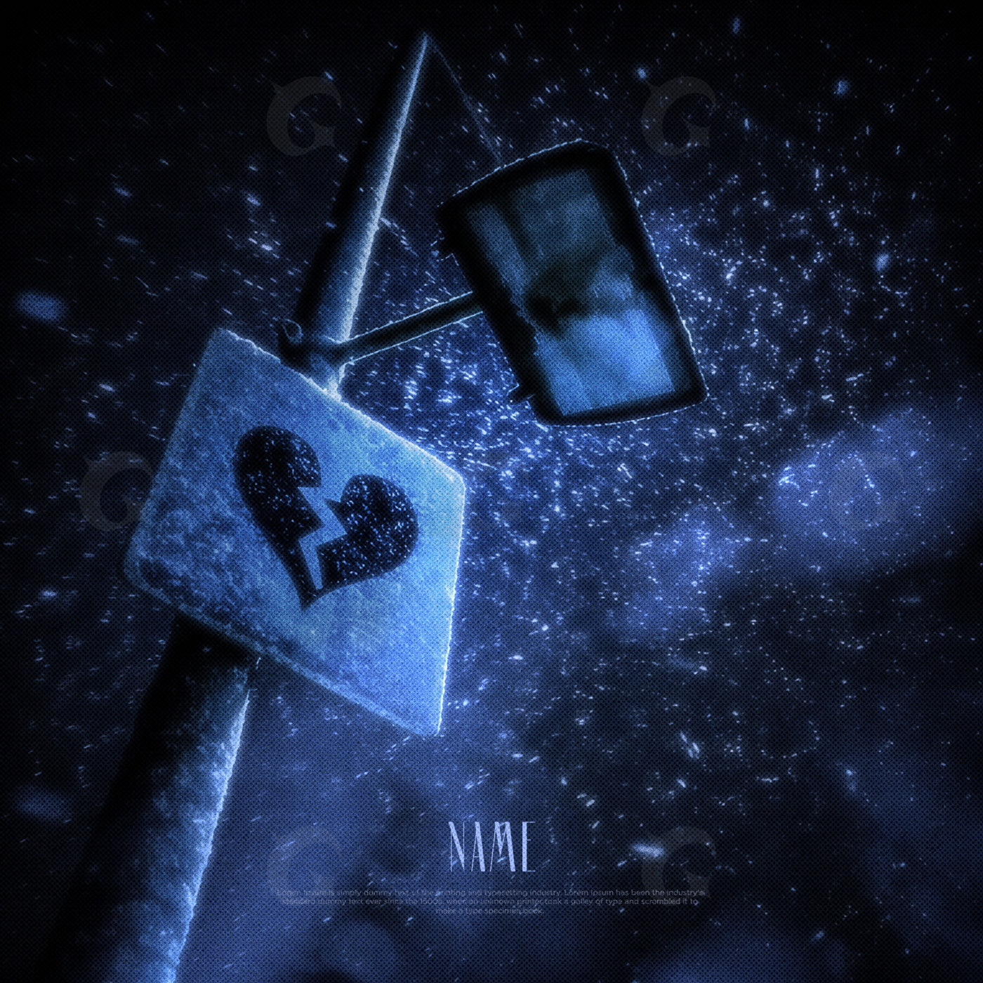 Broken heart streetlight