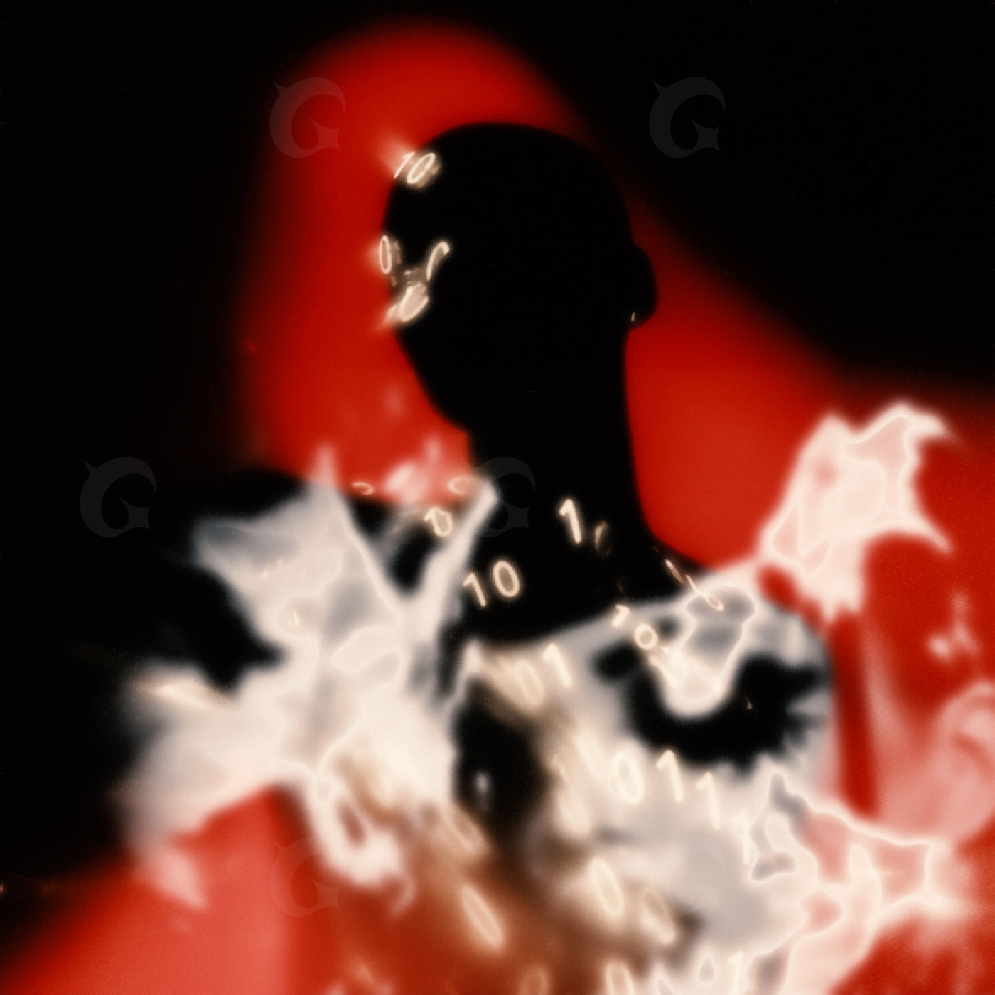 Silhouette with numbers