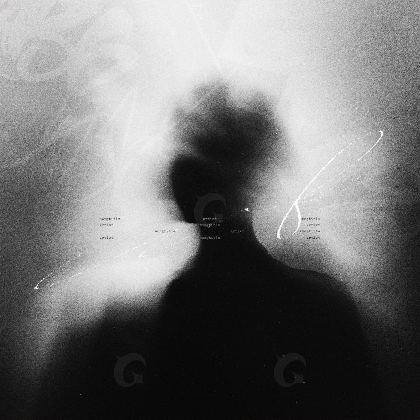 Shadowed head silhouette