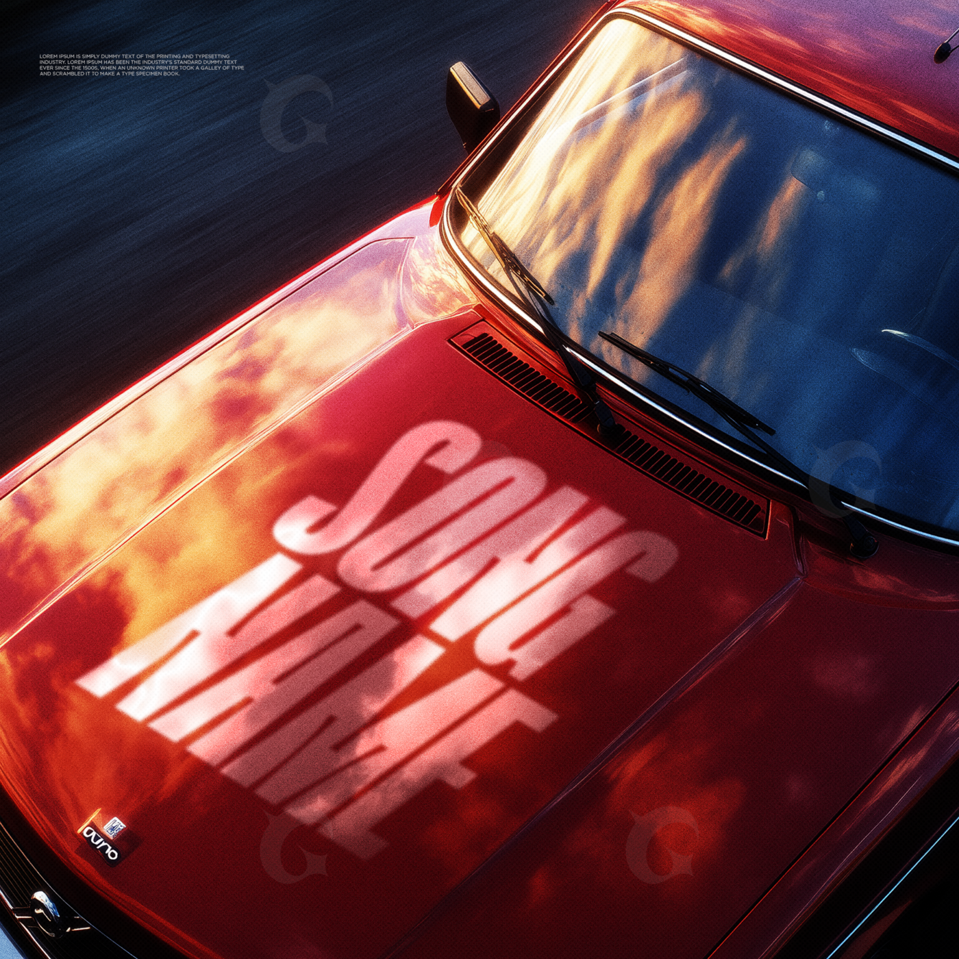 Sunset hood reflection