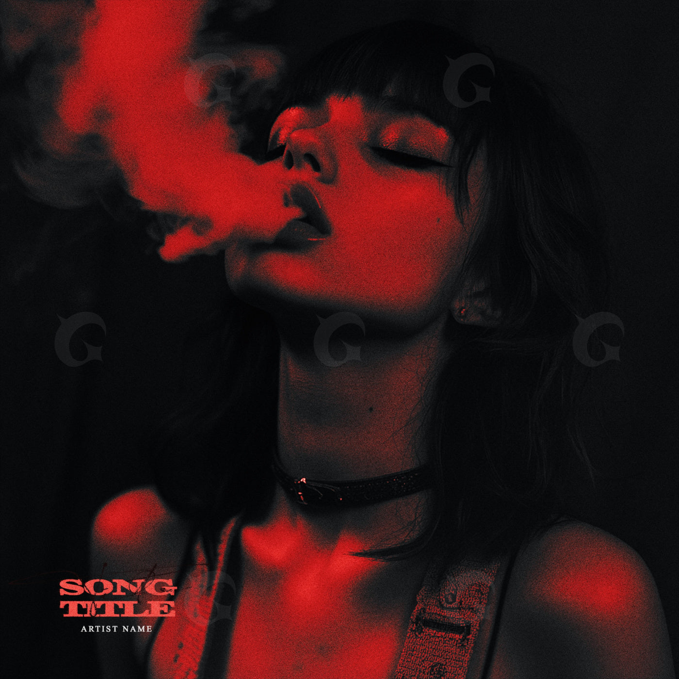 Smoke from her lips