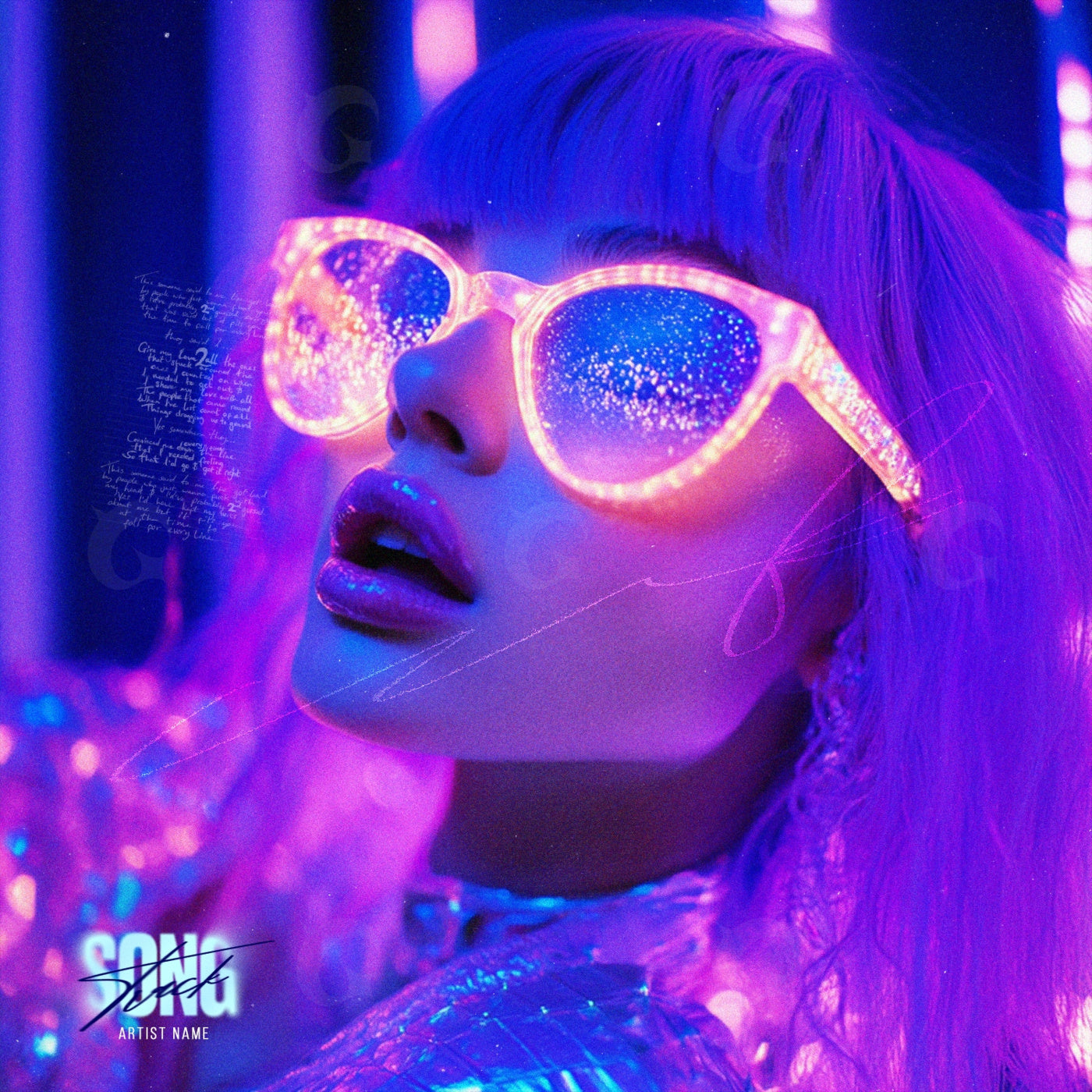 Neon starry sunglasses