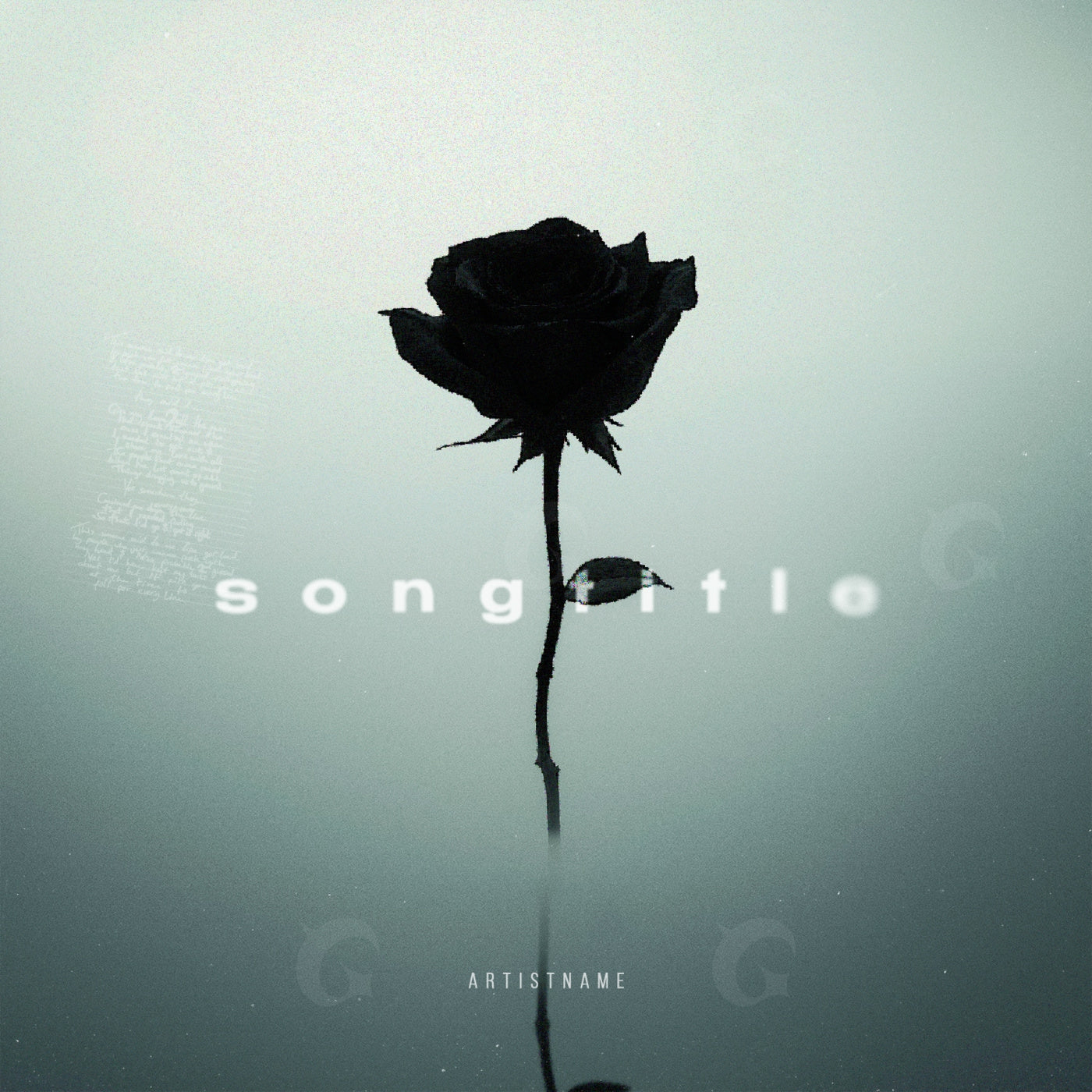 Lonely stem rose