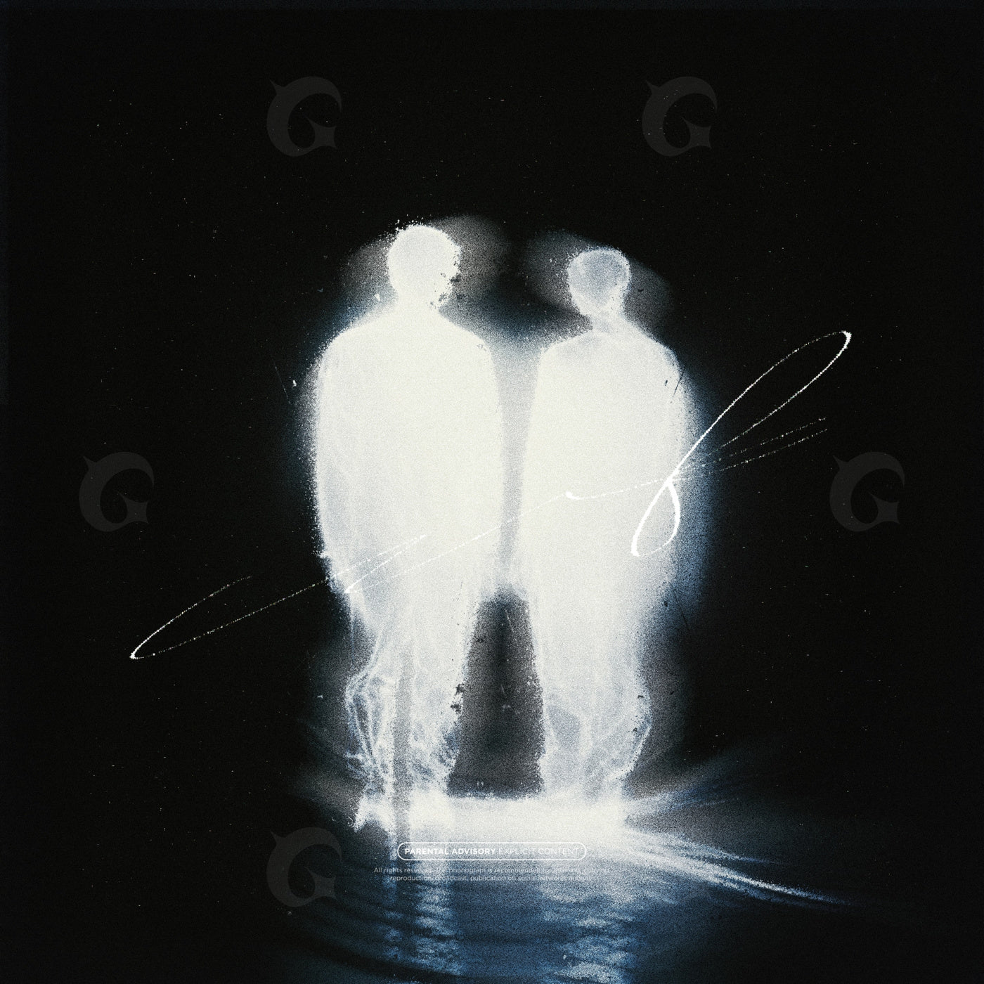 Ethereal standing figures
