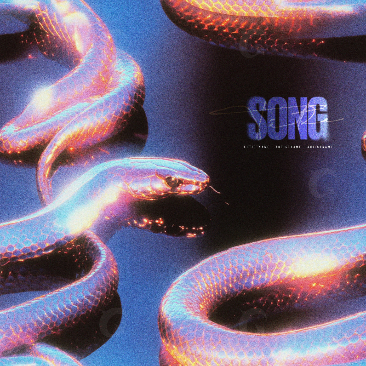 Neon serpent embrace