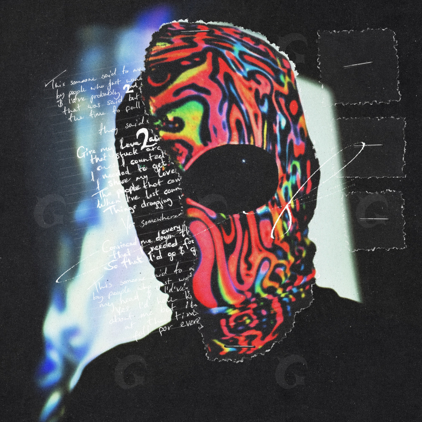 Masked psychedelic head