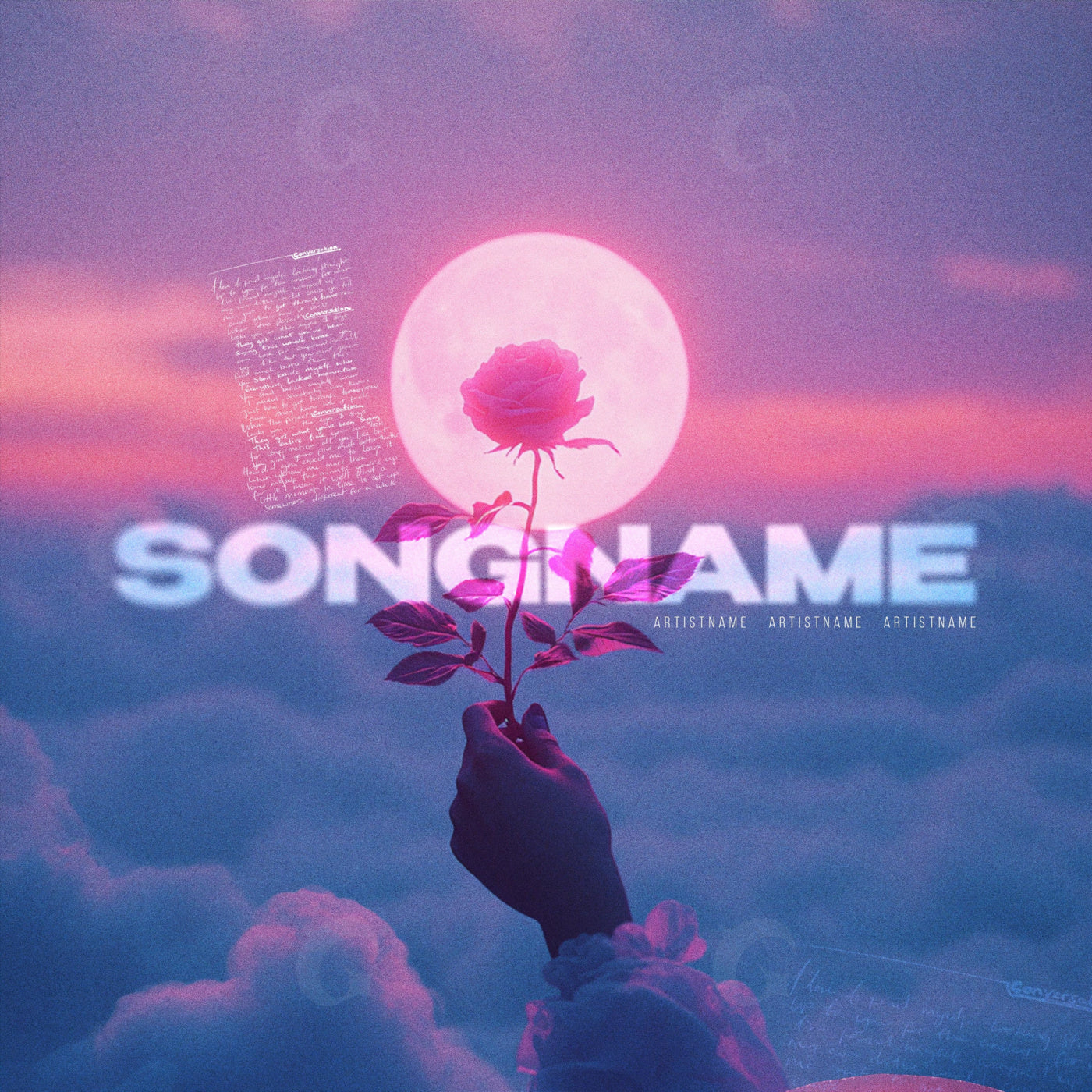 Moonlit rose offering