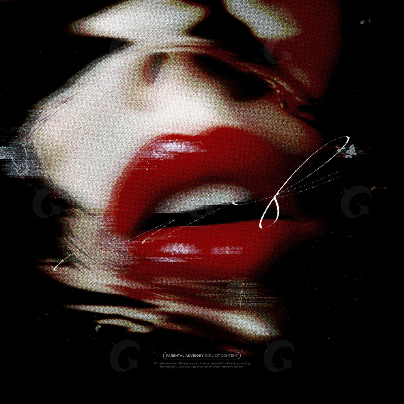 Glamorous lip closeup