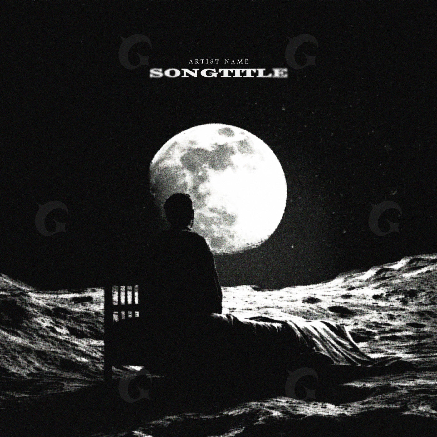 Midnight moon watching