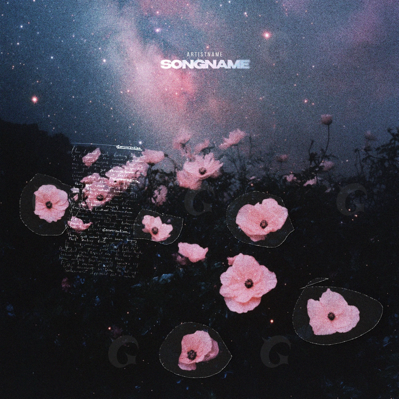 Midnight garden blooms