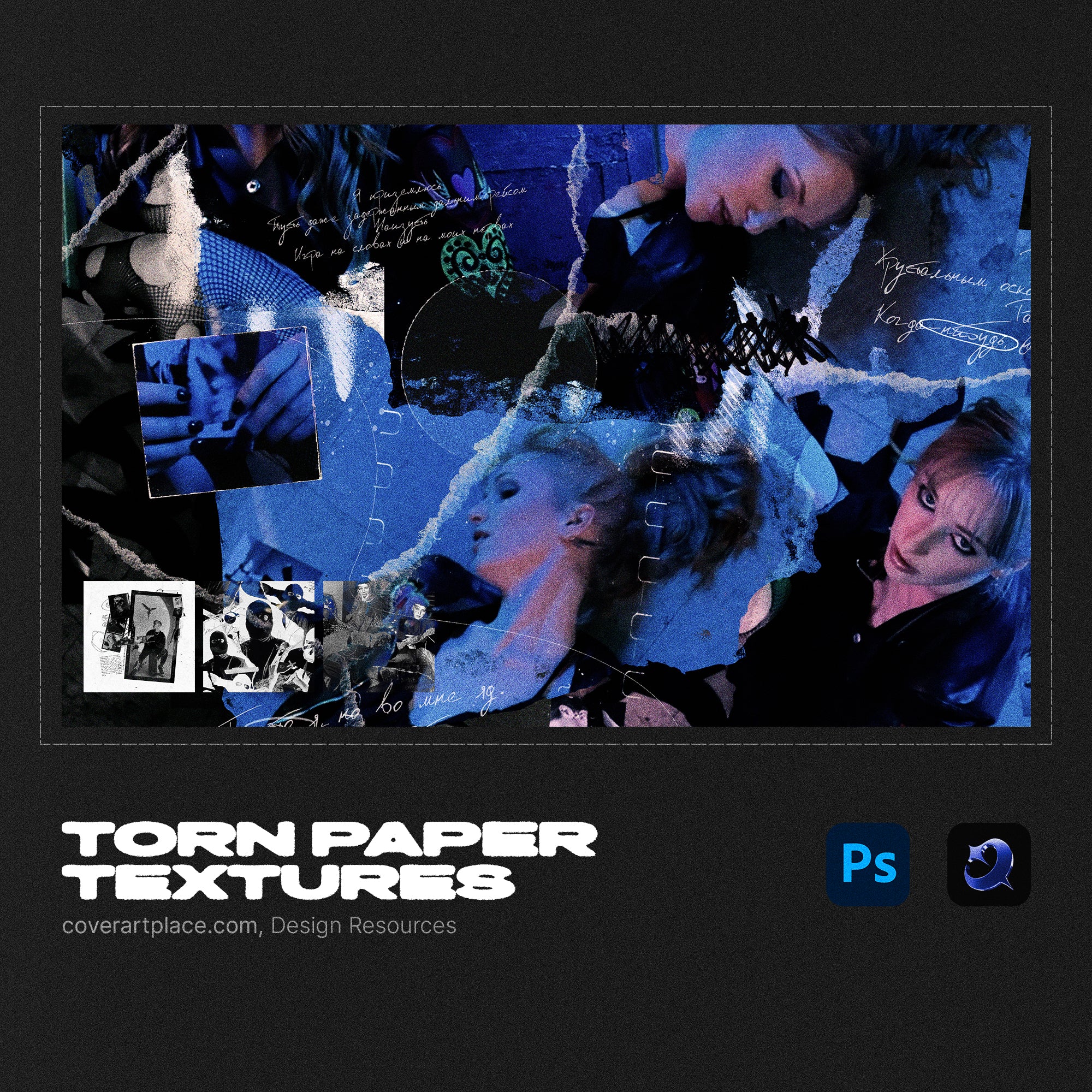 35 Torn Paper Textures designed for album covers, posters, and graphic design. All textures are 4K PNG format.