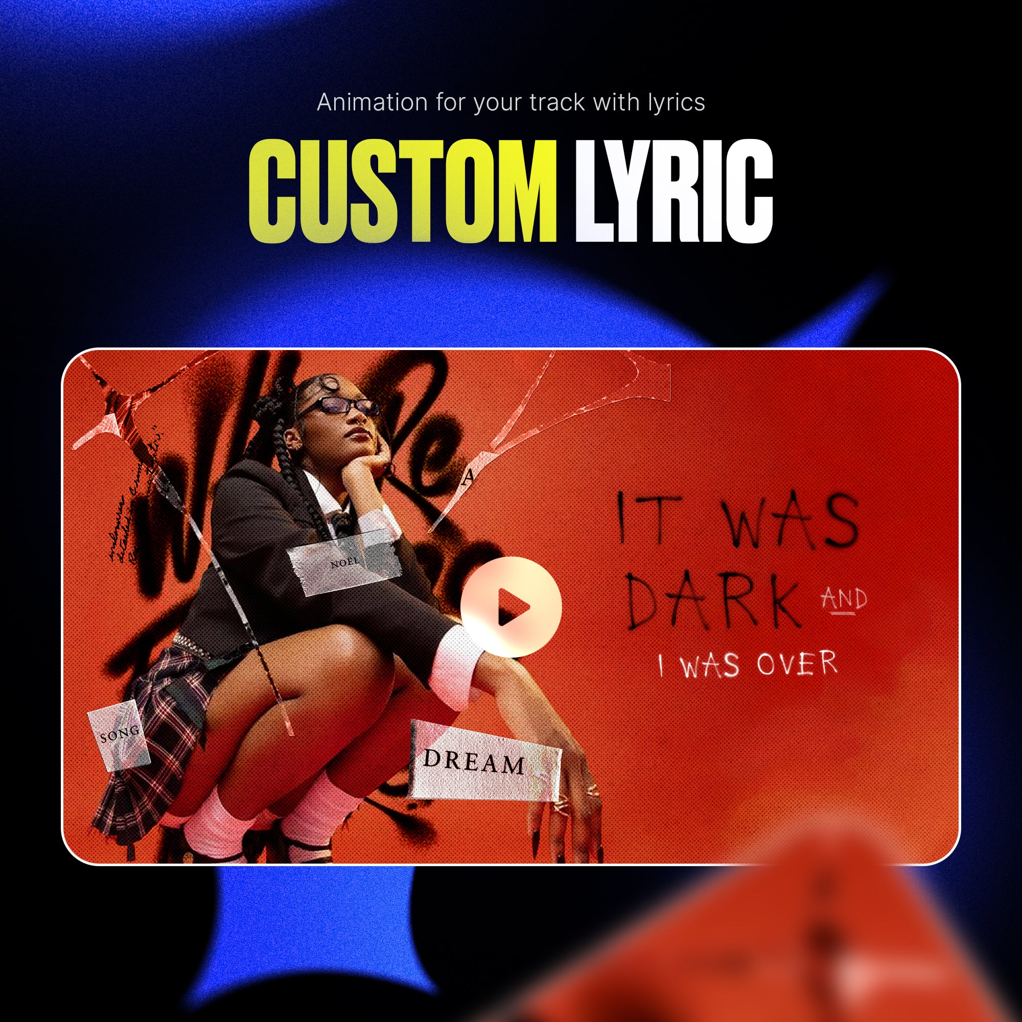 Custom lyric video — custom lyric video example for a music release (1)