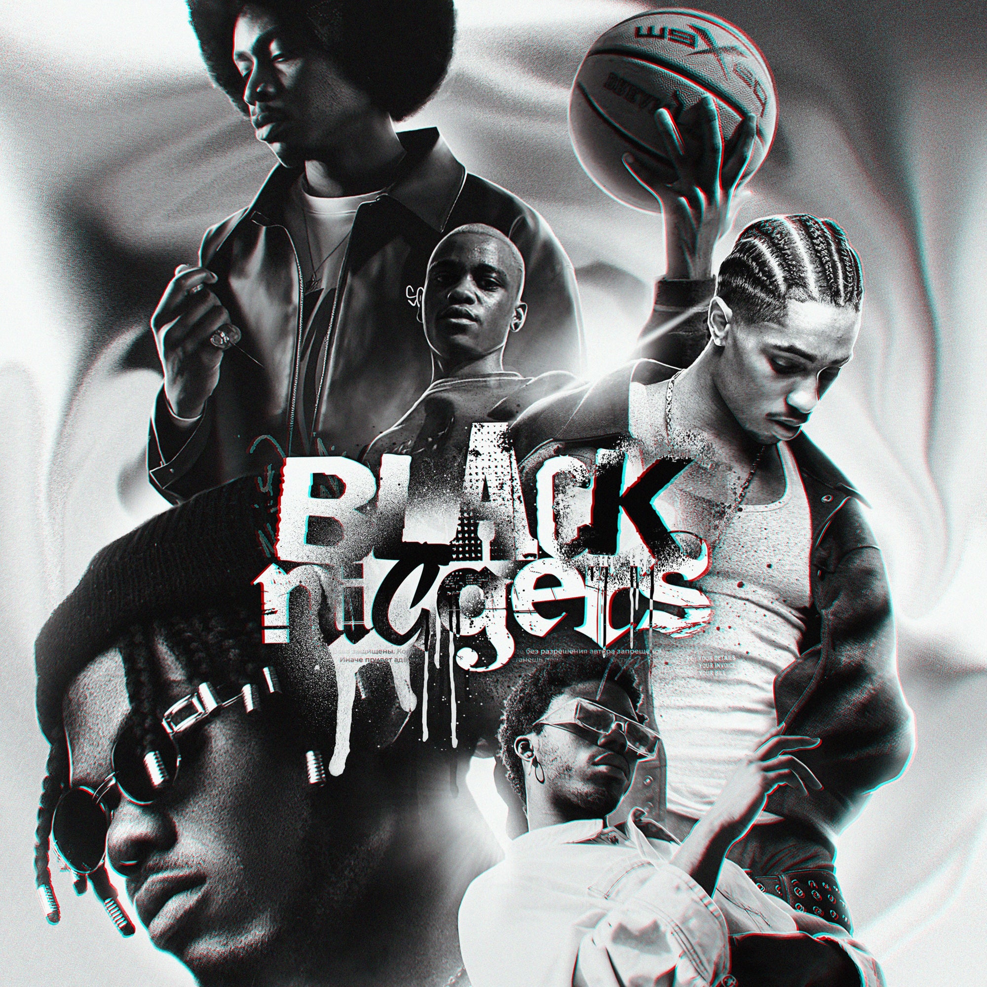 Collage of black and white portraits with 'Black Heroes' text overlay. cover art album