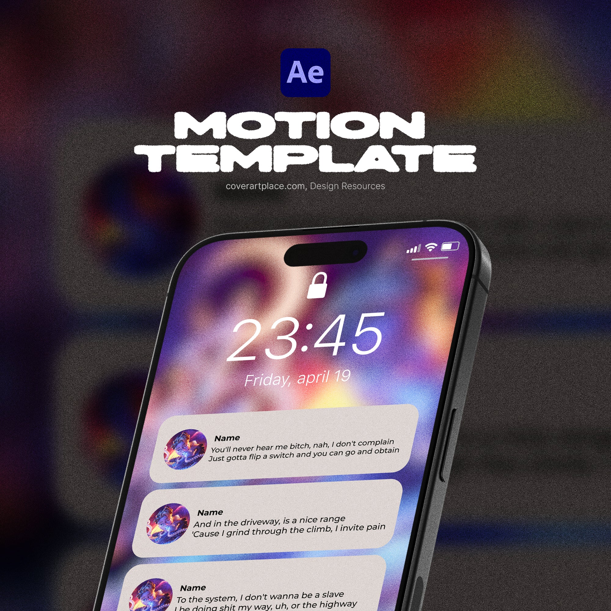 After Effects Animated Album Cover for Streaming & Social