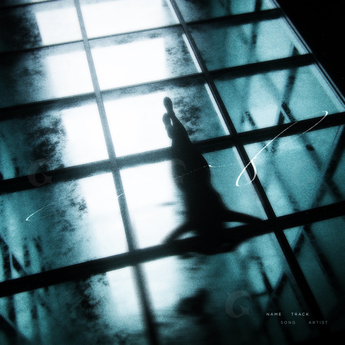 Album cover with a silhouette of a hand reaching through prison bars, featuring a dark and moody color scheme.