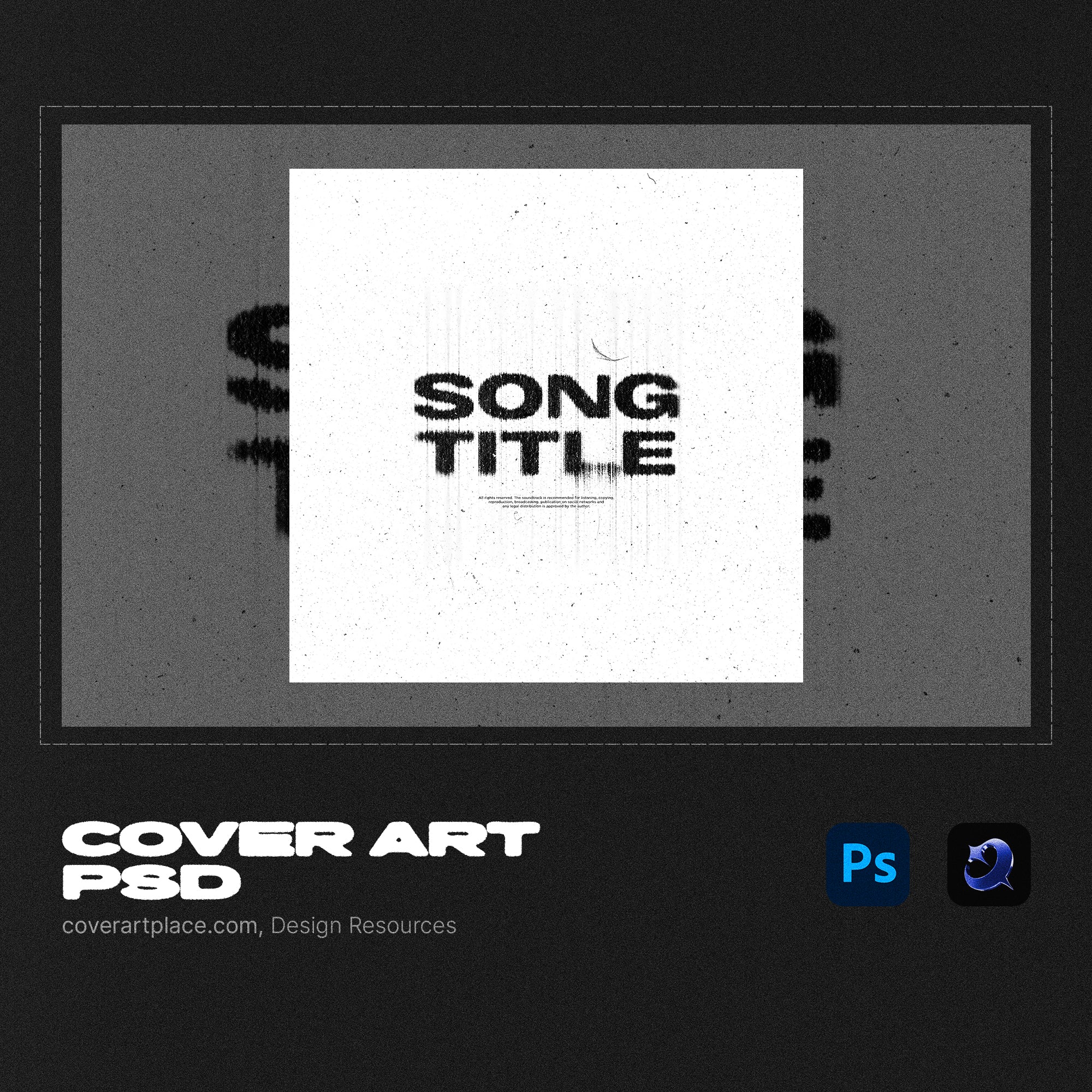 Album cover design PSD template! Photoshop-ready, all layers are editable.