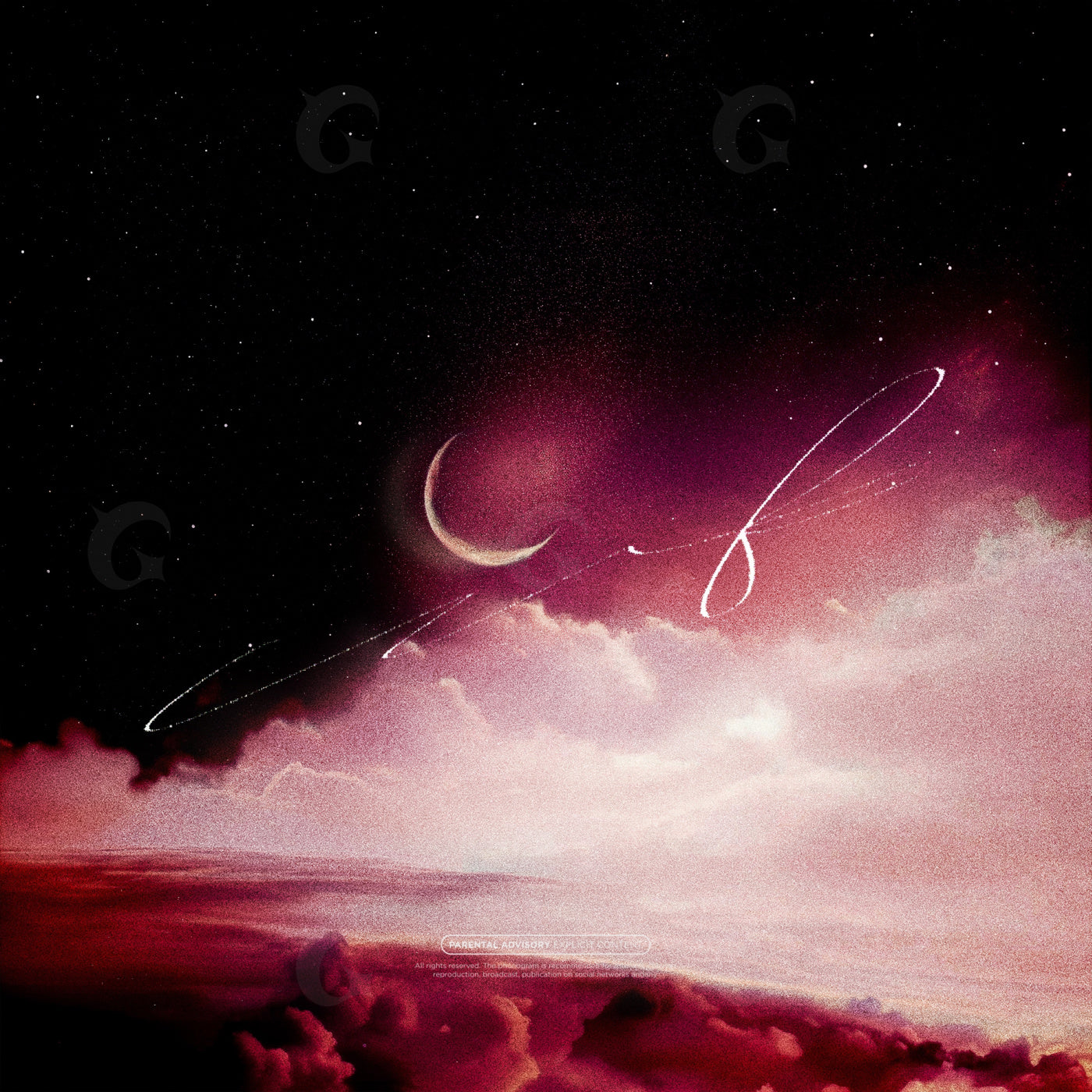 Moon above cloudscape